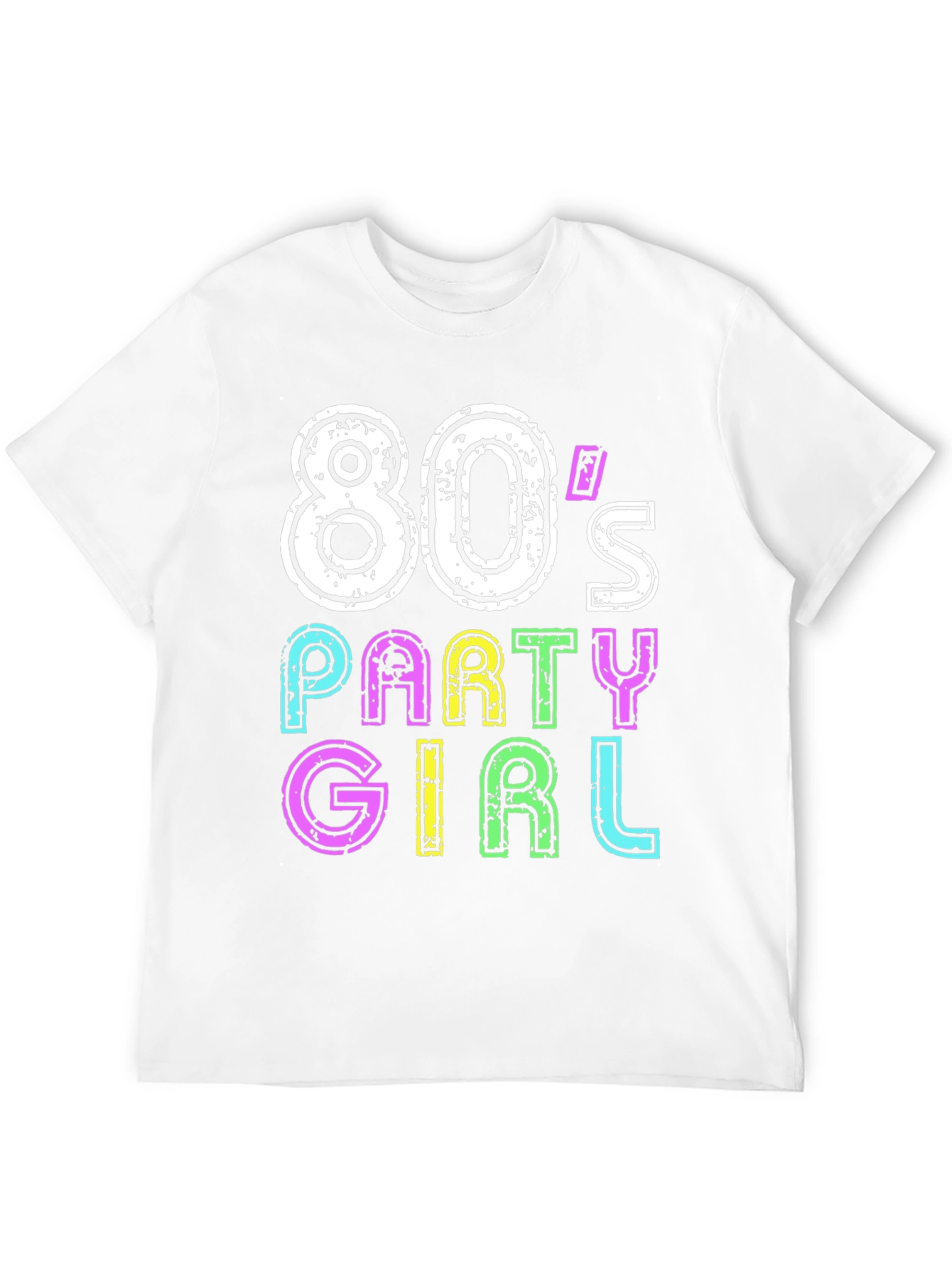 Camiseta Negra de Fiesta Años 80 para Mujer