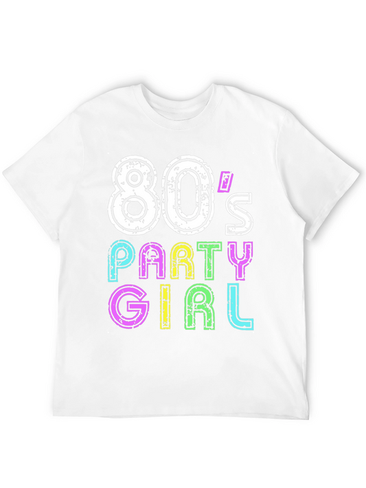 Camiseta Negra de Fiesta Años 80 para Mujer