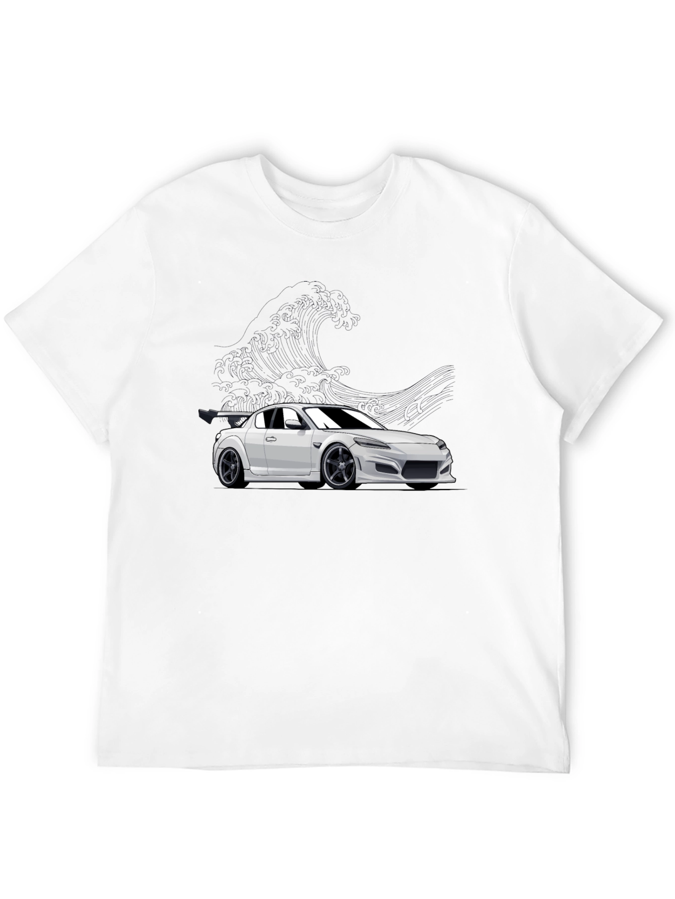 Camiseta Negra con Diseño de Coche Deportivo