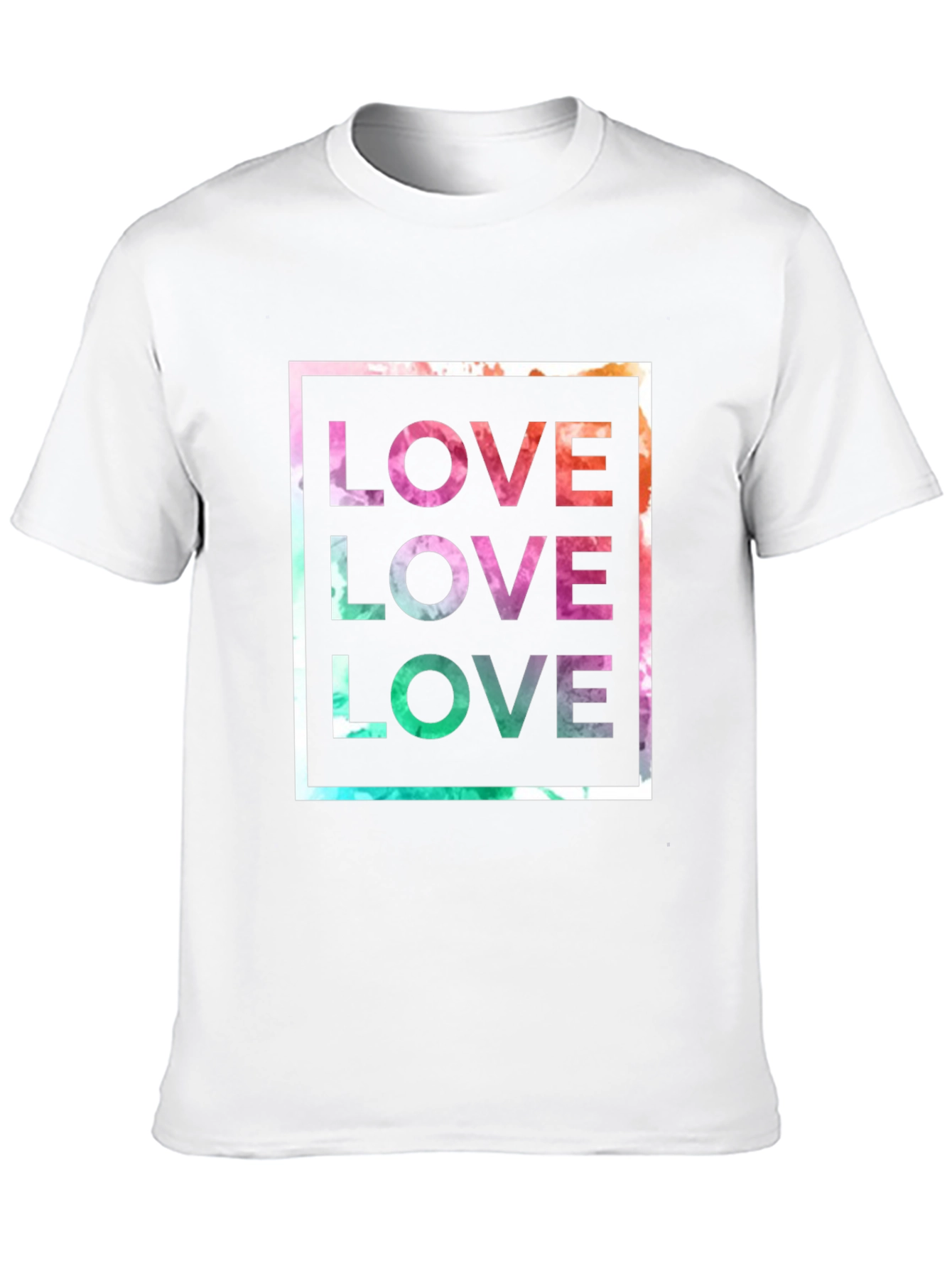 Camiseta Negra Amor Abstracto para Hombre