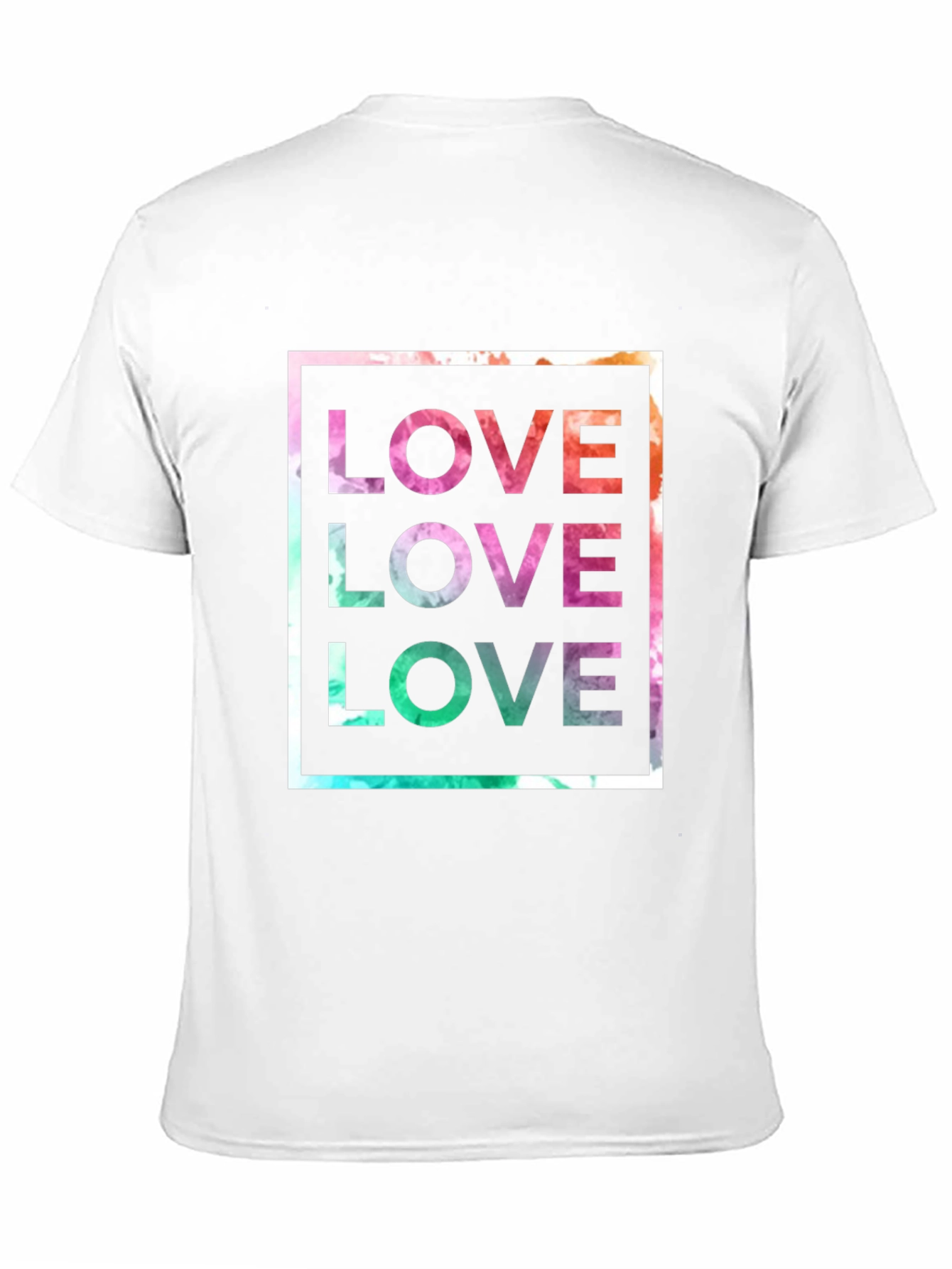 Camiseta Negra Amor Abstracto para Hombre