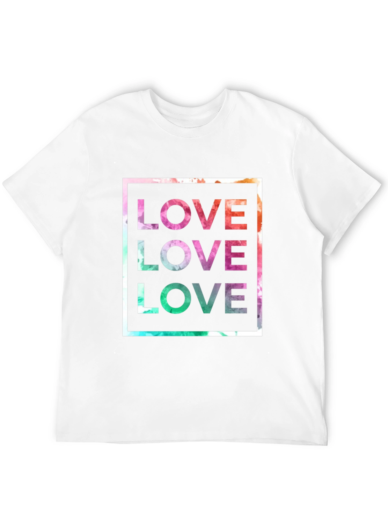 Camiseta Negra Amor Abstracto para Hombre