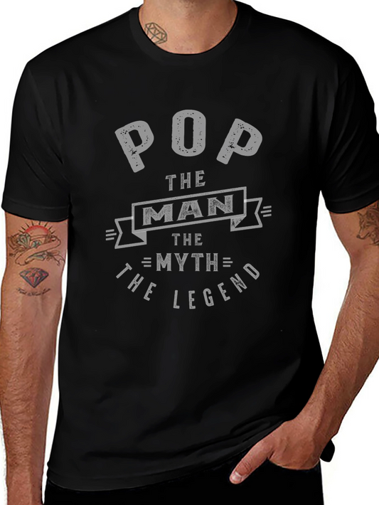 Camiseta Negra Pop - El Hombre El Mito La Leyenda