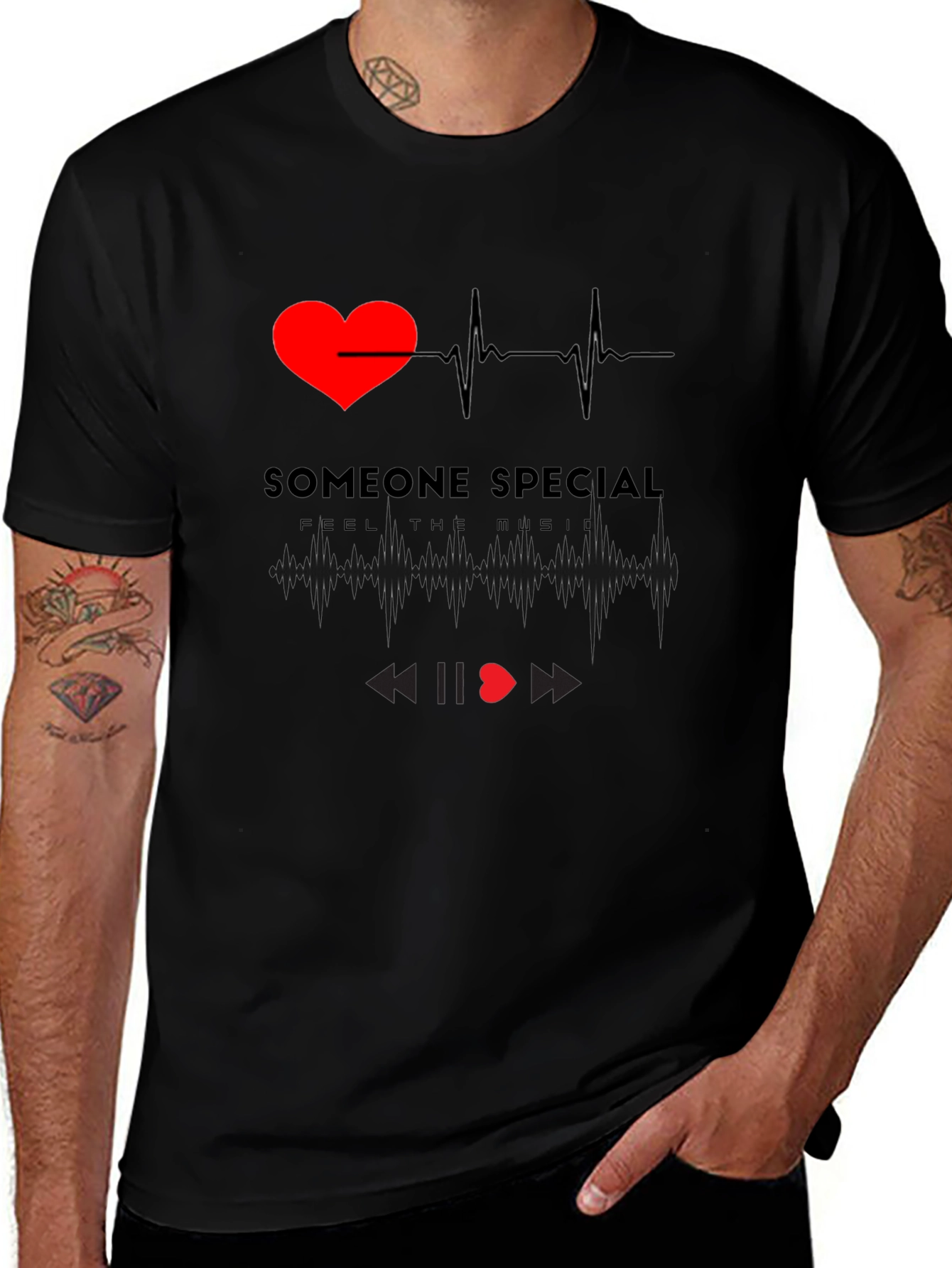 Camiseta Negra Corazón Someone Special