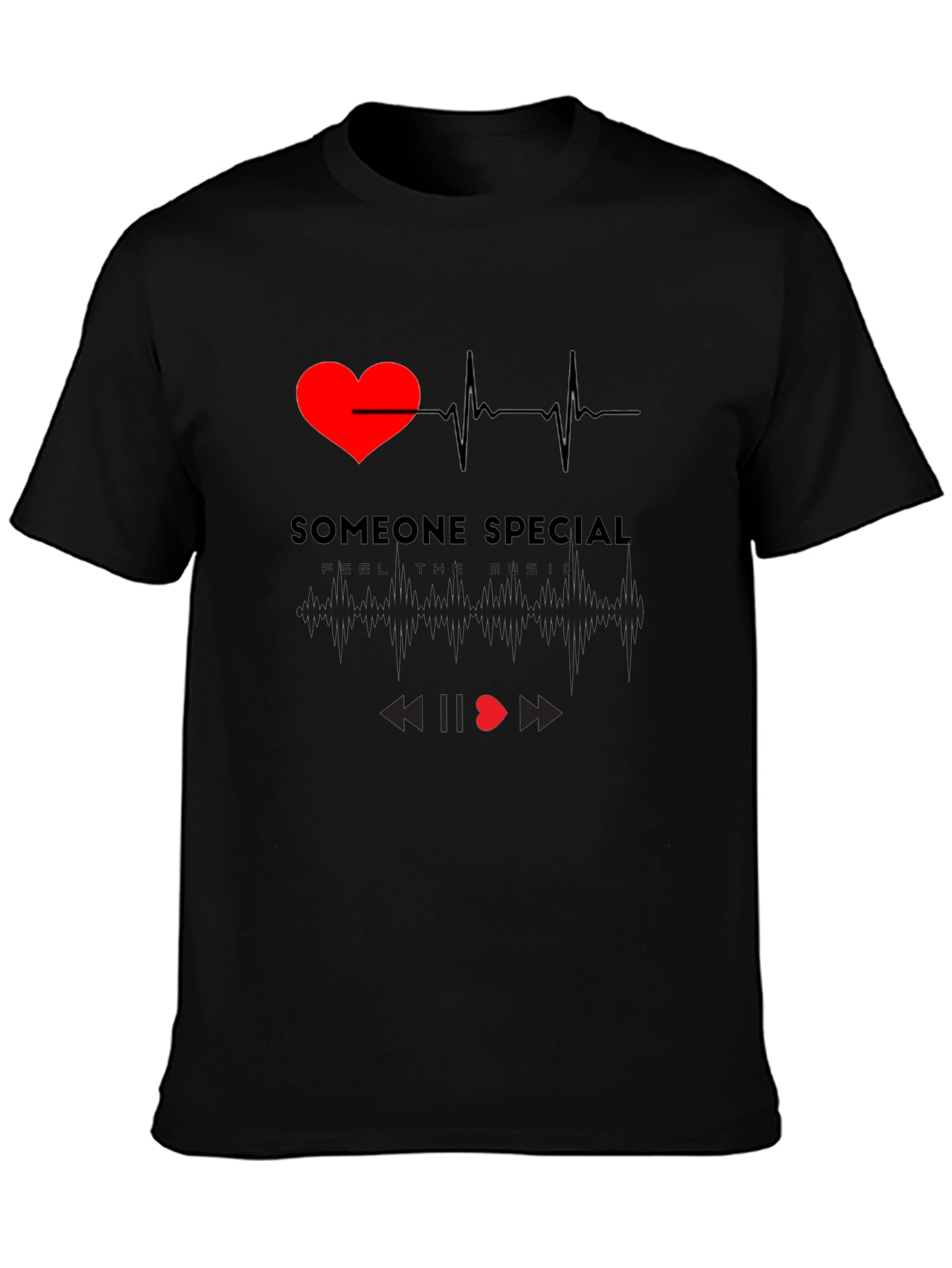 Camiseta Negra Corazón Someone Special