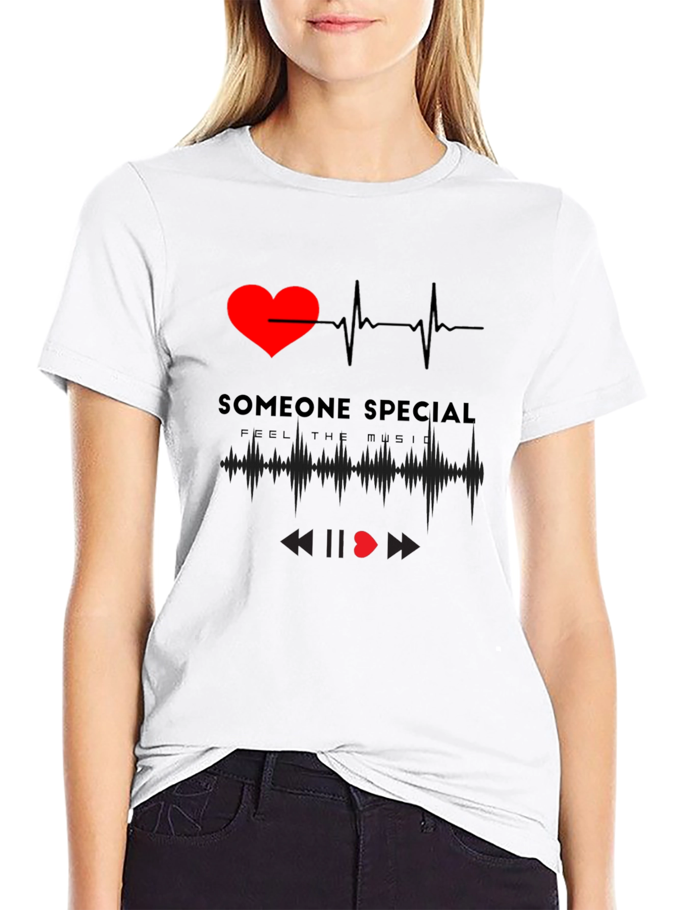 Camiseta Negra Corazón Someone Special