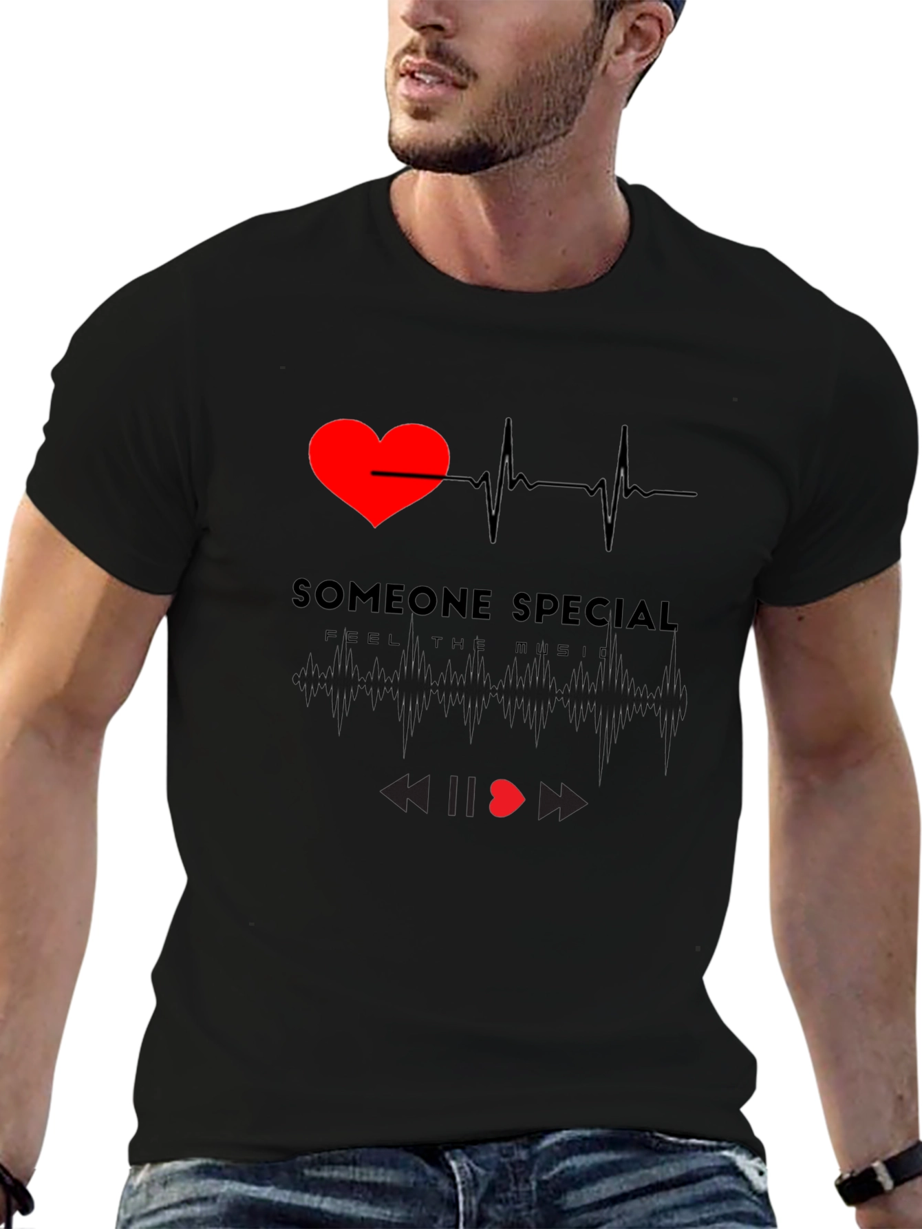 Camiseta Negra Corazón Someone Special