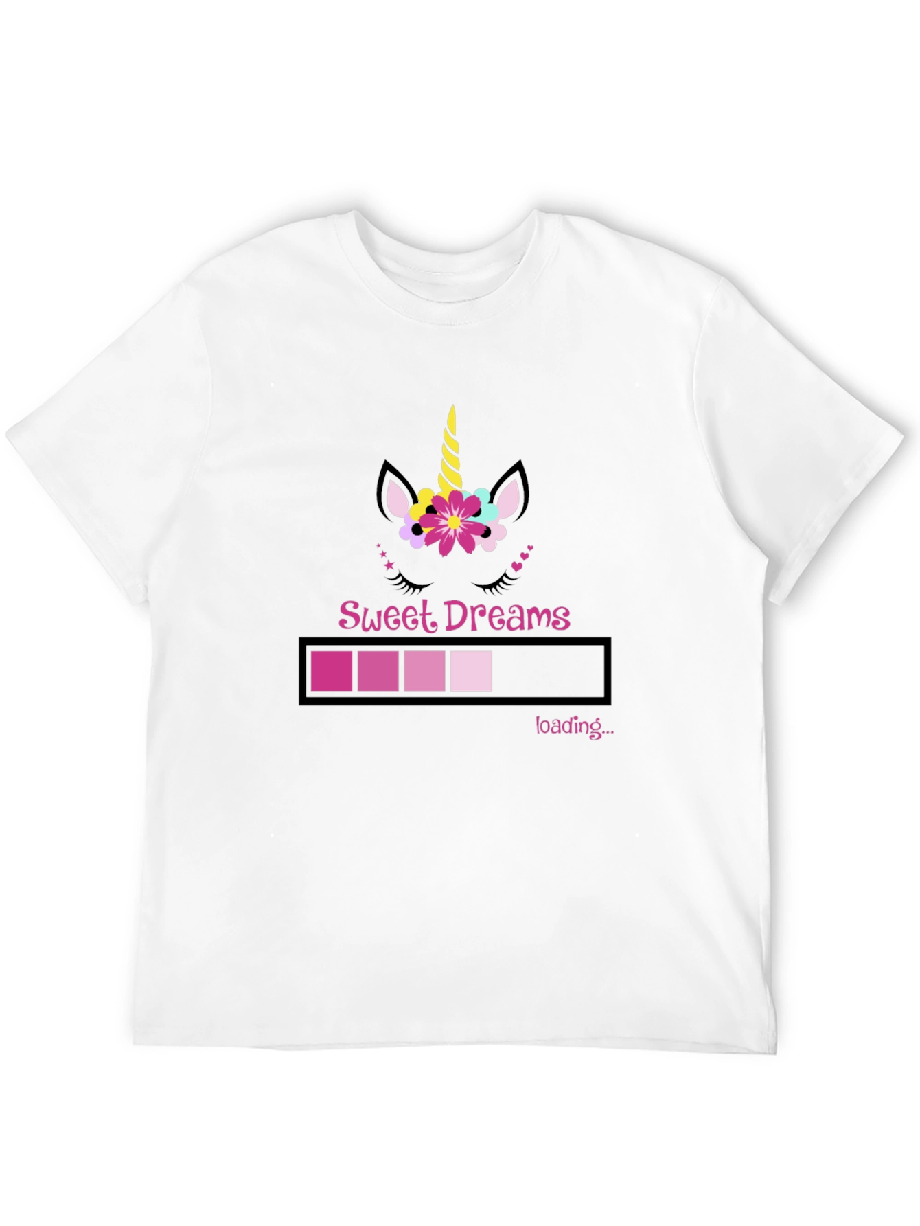 Camiseta Negra Sweet Dreams Unicornio