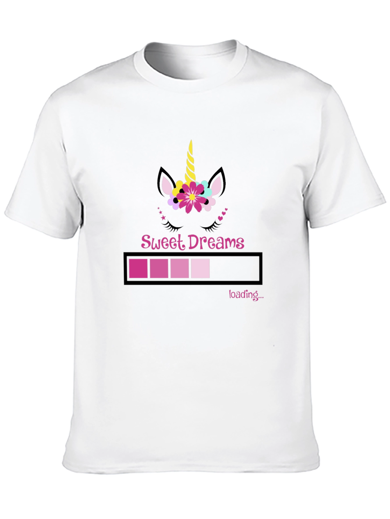 Camiseta Negra Sweet Dreams Unicornio