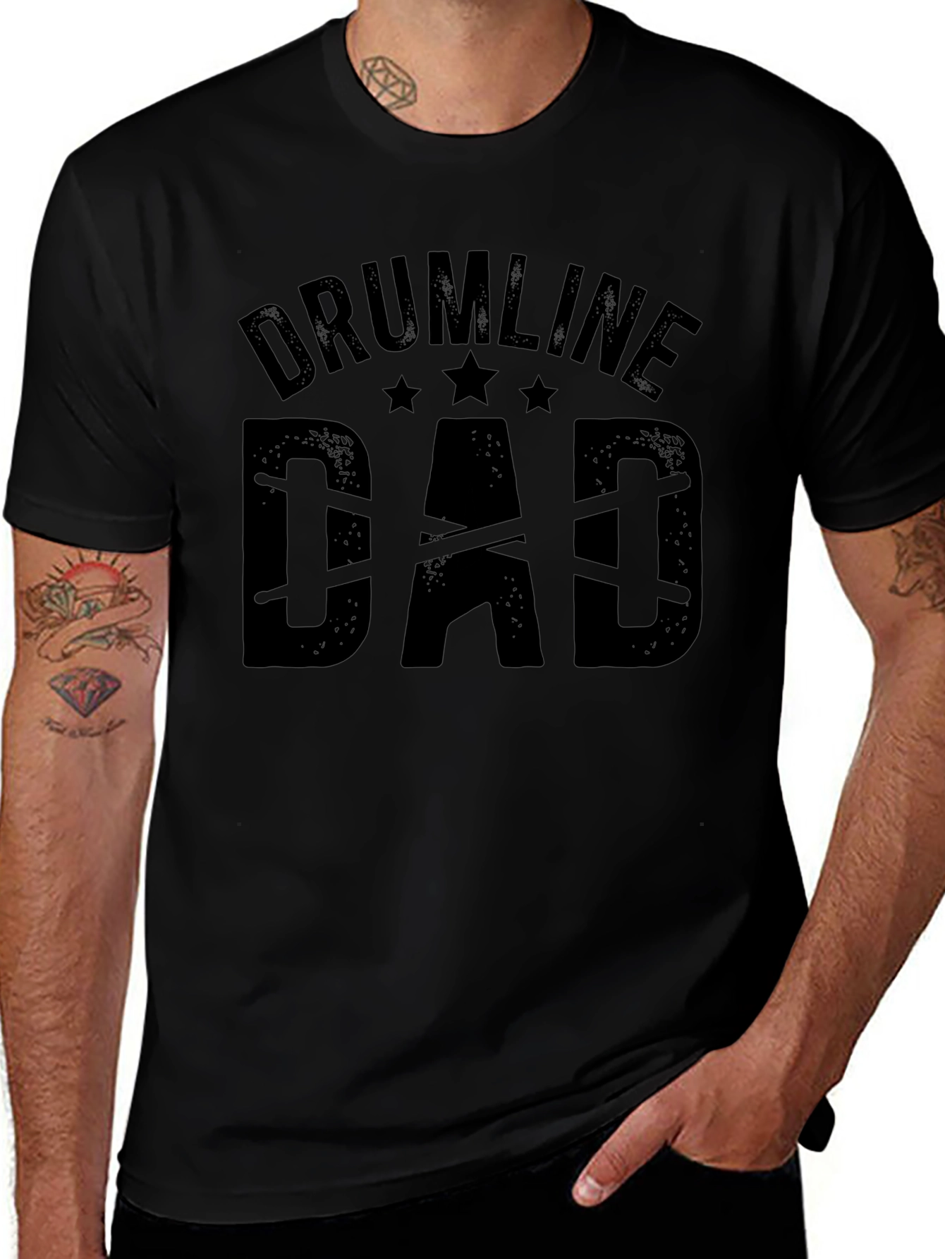 Camiseta Negra Drumline Dad