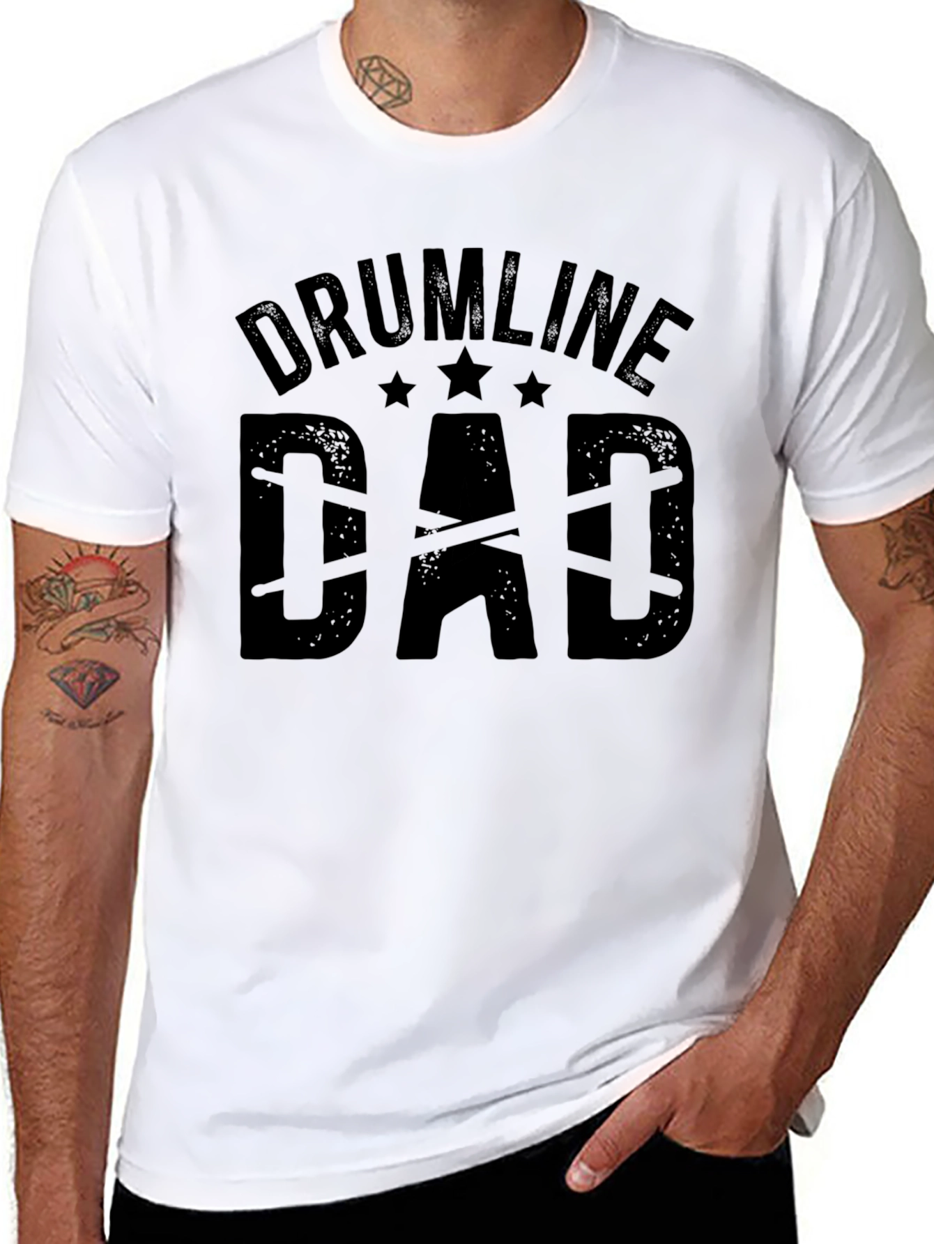 Camiseta Negra Drumline Dad