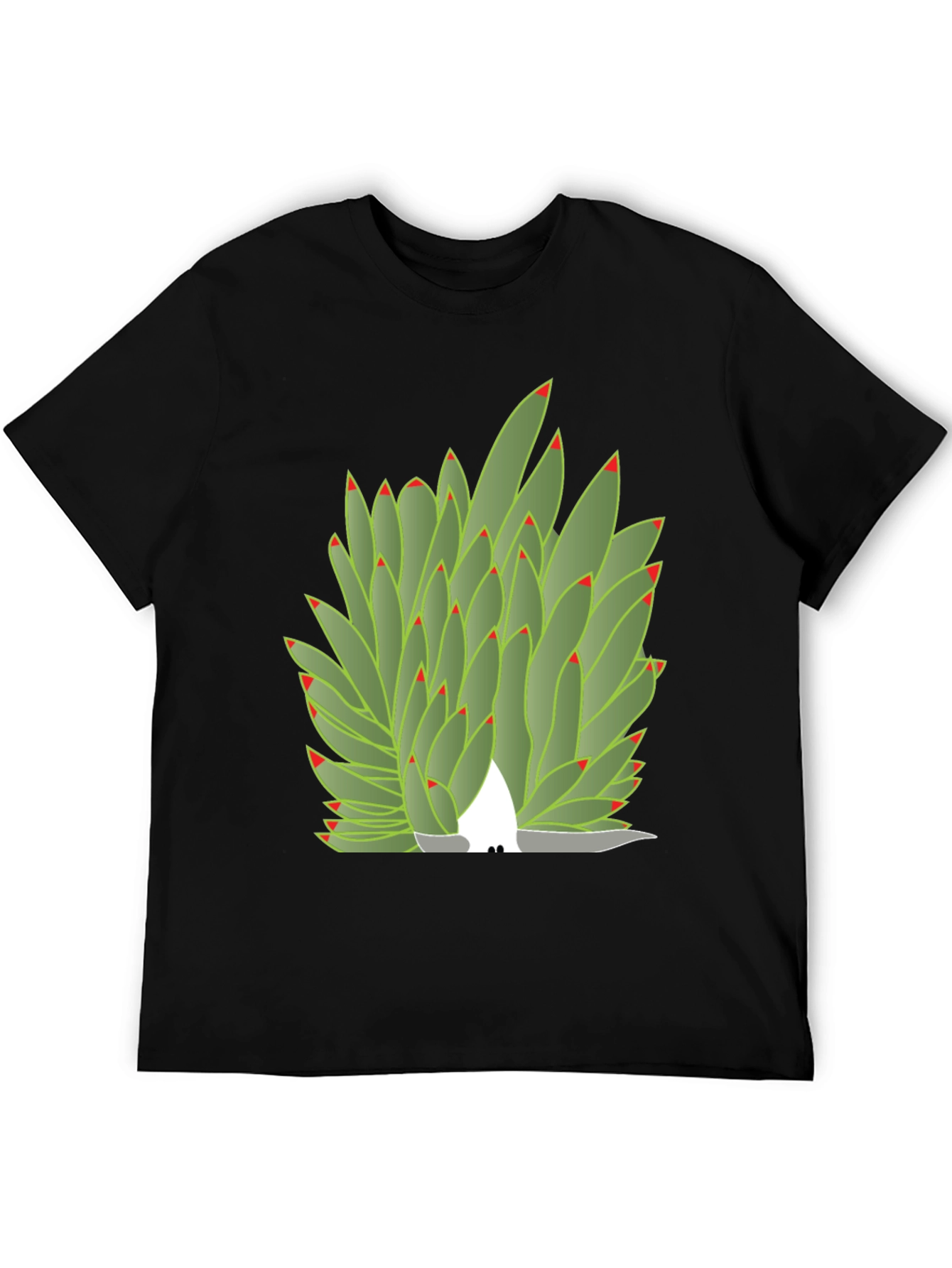 Camiseta Negra con Diseño de Agave
