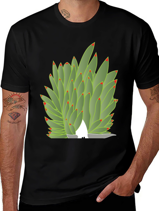 Camiseta Negra con Diseño de Agave