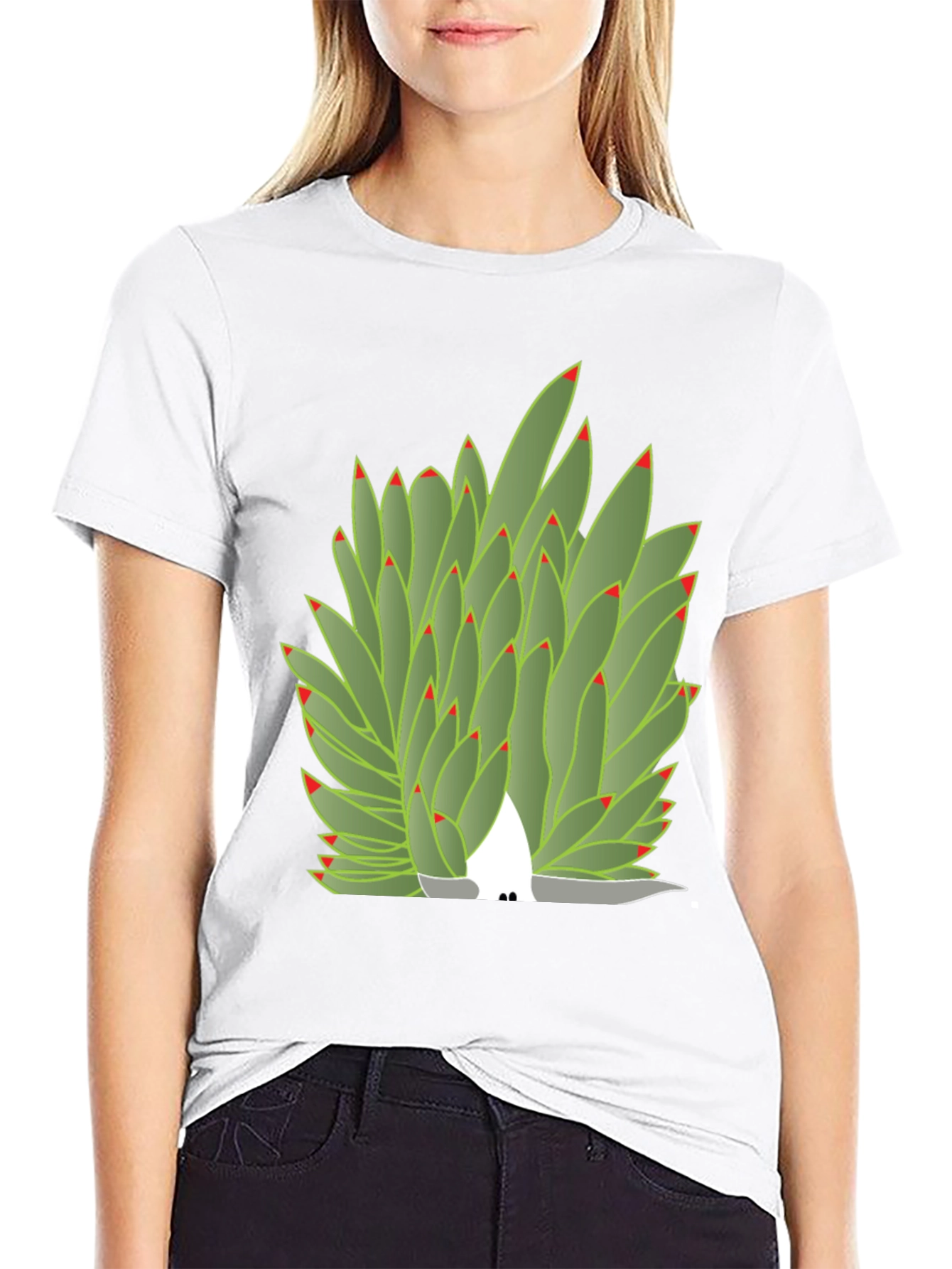 Camiseta Negra con Diseño de Agave