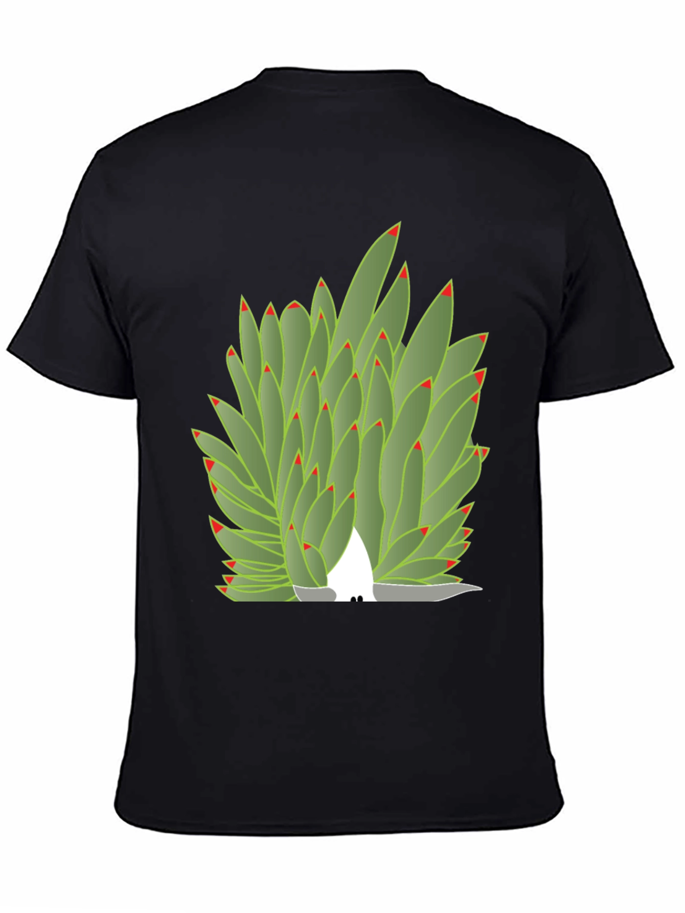Camiseta Negra con Diseño de Agave