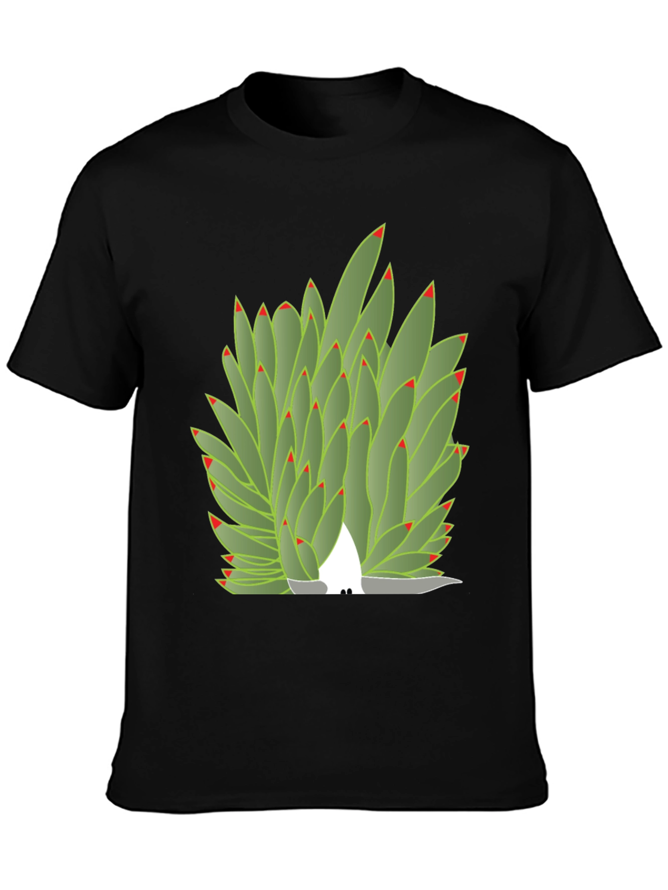 Camiseta Negra con Diseño de Agave