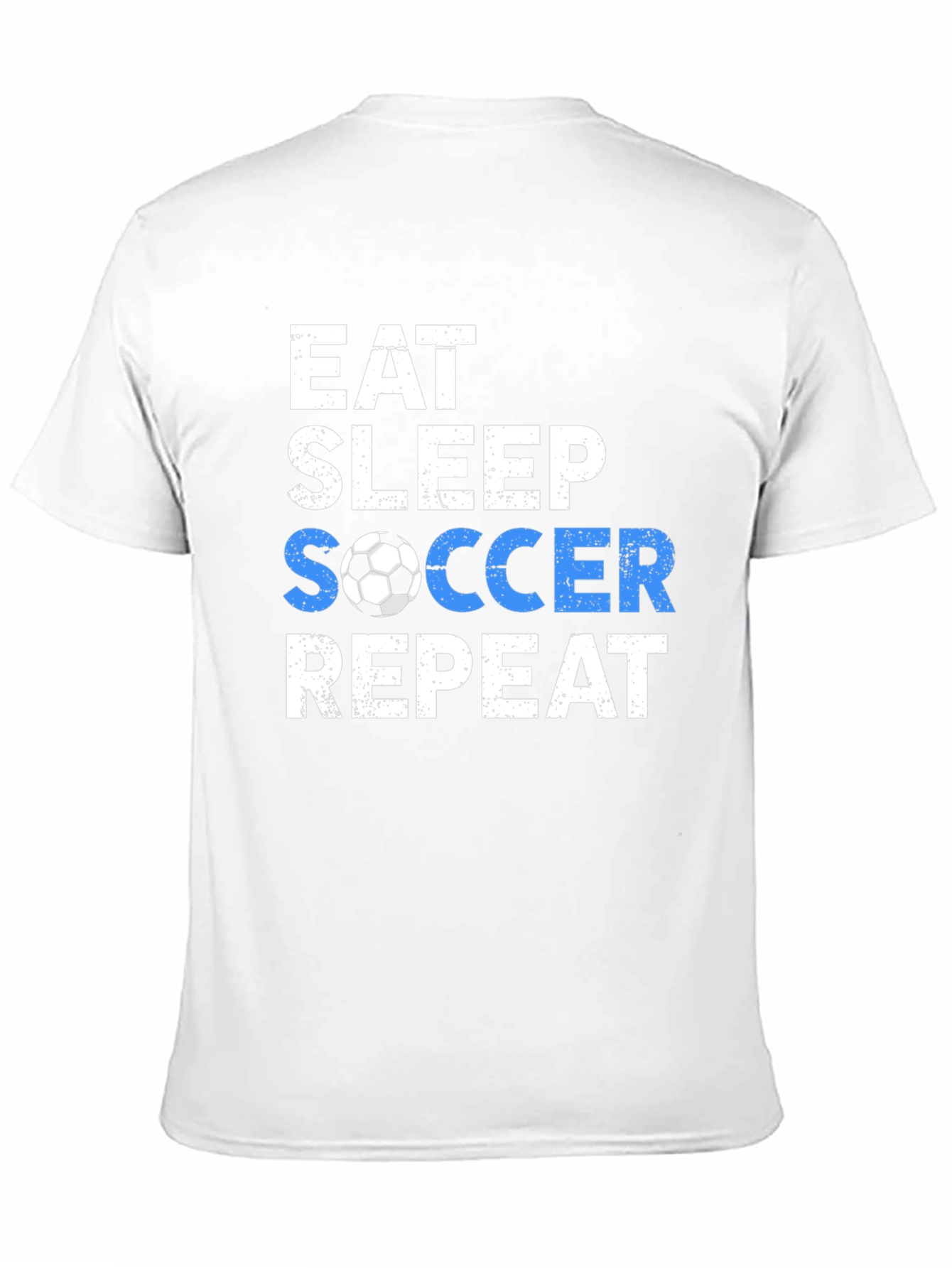 Camiseta Eat Sleep Soccer Repeat - Algodón Suave