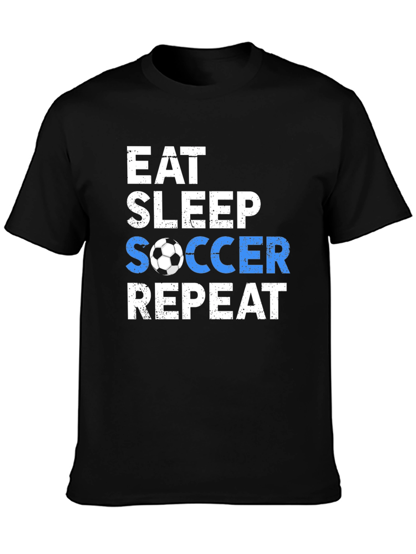 Camiseta Eat Sleep Soccer Repeat - Algodón Suave