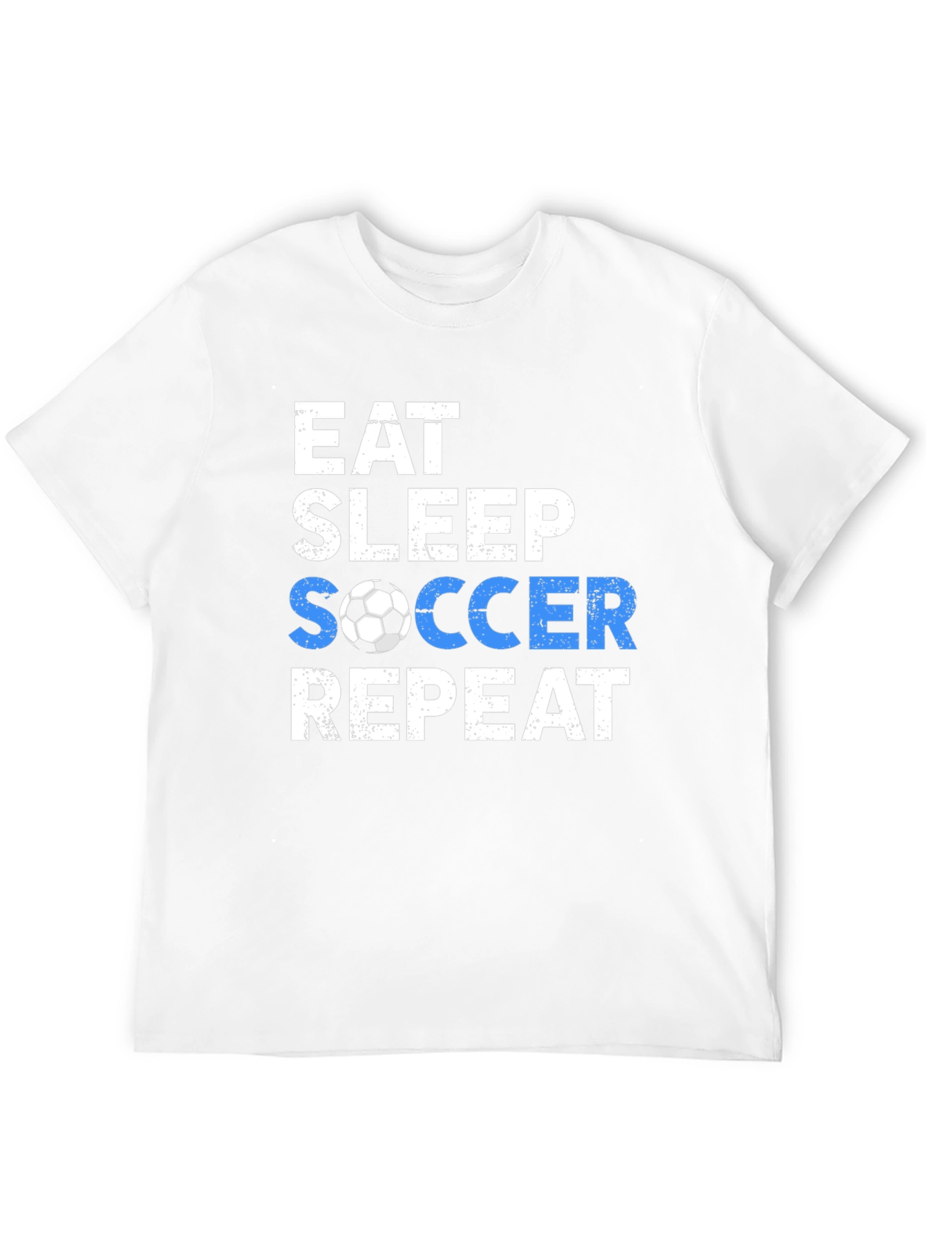Camiseta Eat Sleep Soccer Repeat - Algodón Suave