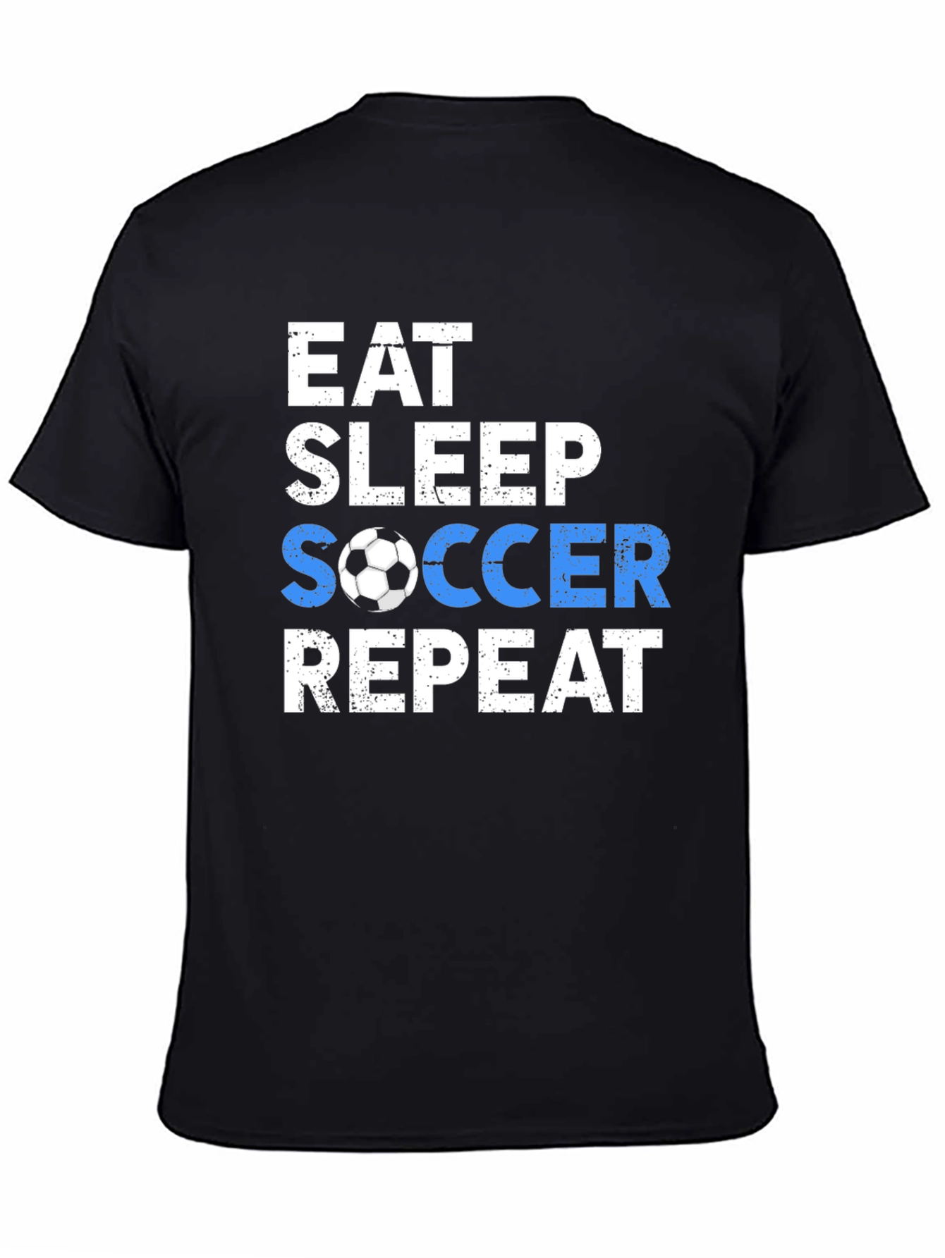 Camiseta Eat Sleep Soccer Repeat - Algodón Suave
