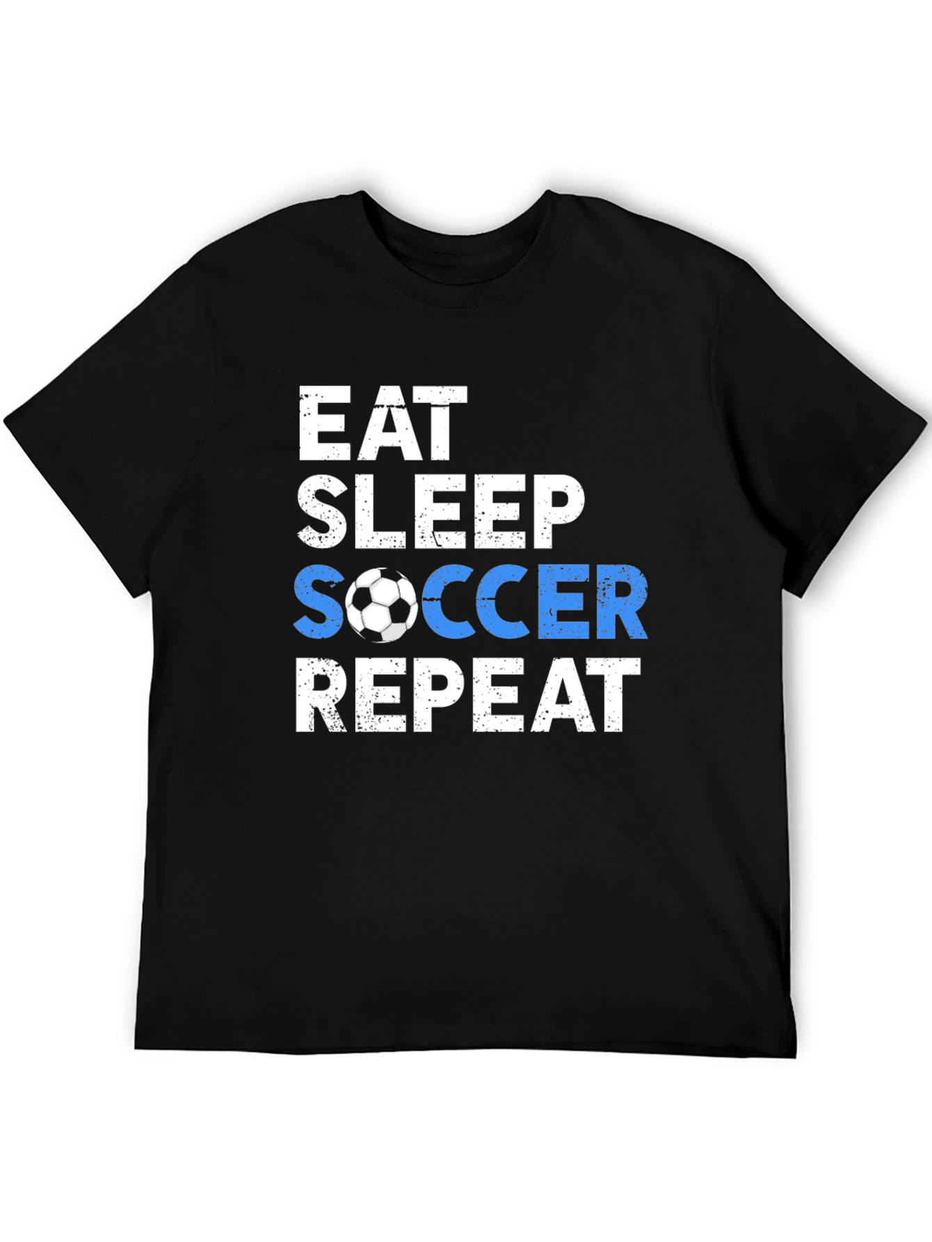 Camiseta Eat Sleep Soccer Repeat - Algodón Suave