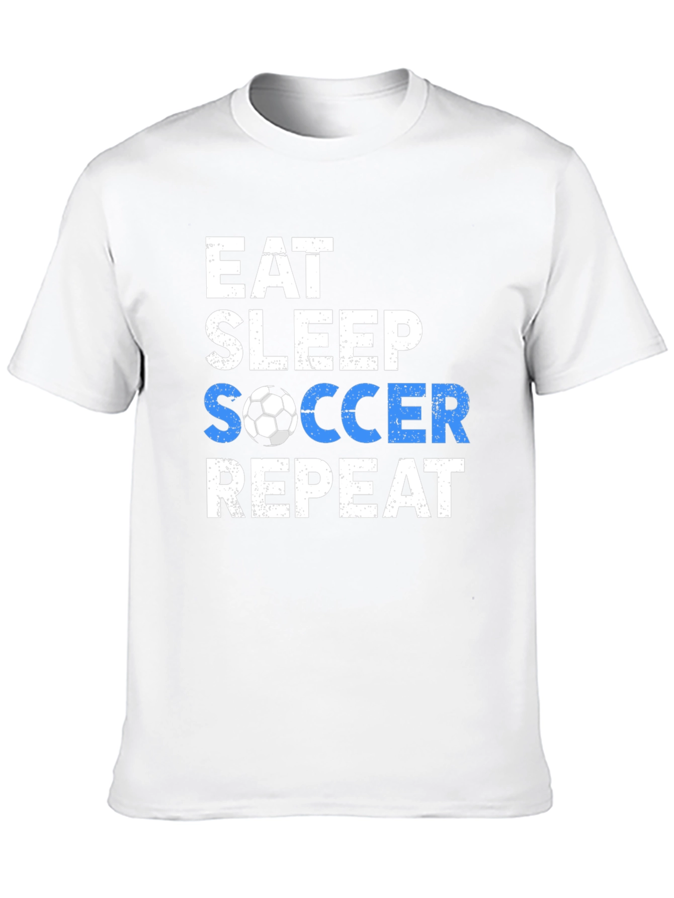 Camiseta Eat Sleep Soccer Repeat - Algodón Suave