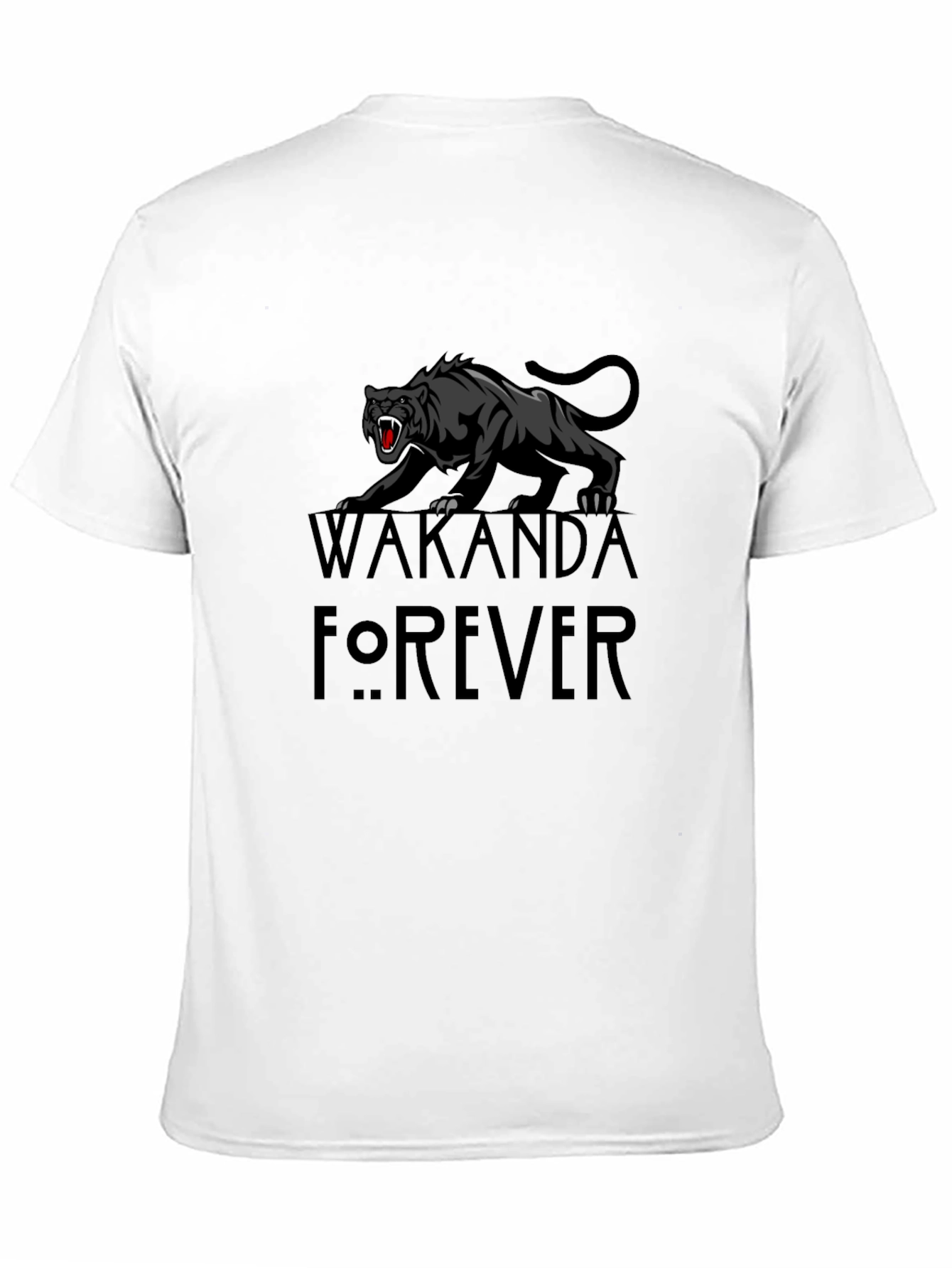 Camiseta Negra Wakanda Forever Pantera