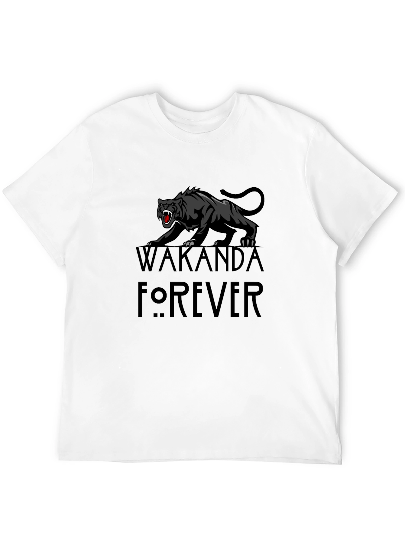Camiseta Negra Wakanda Forever Pantera