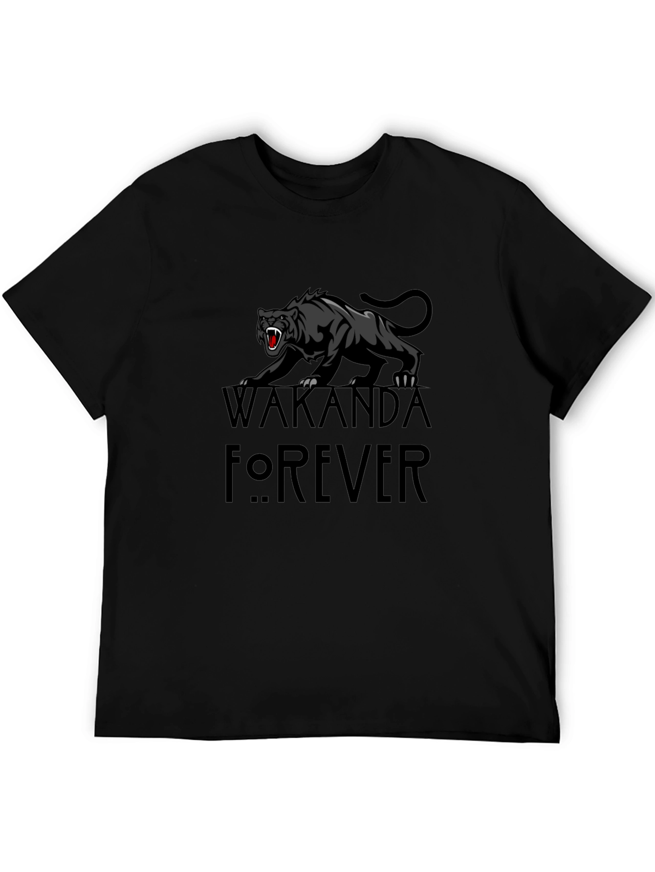 Camiseta Negra Wakanda Forever Pantera