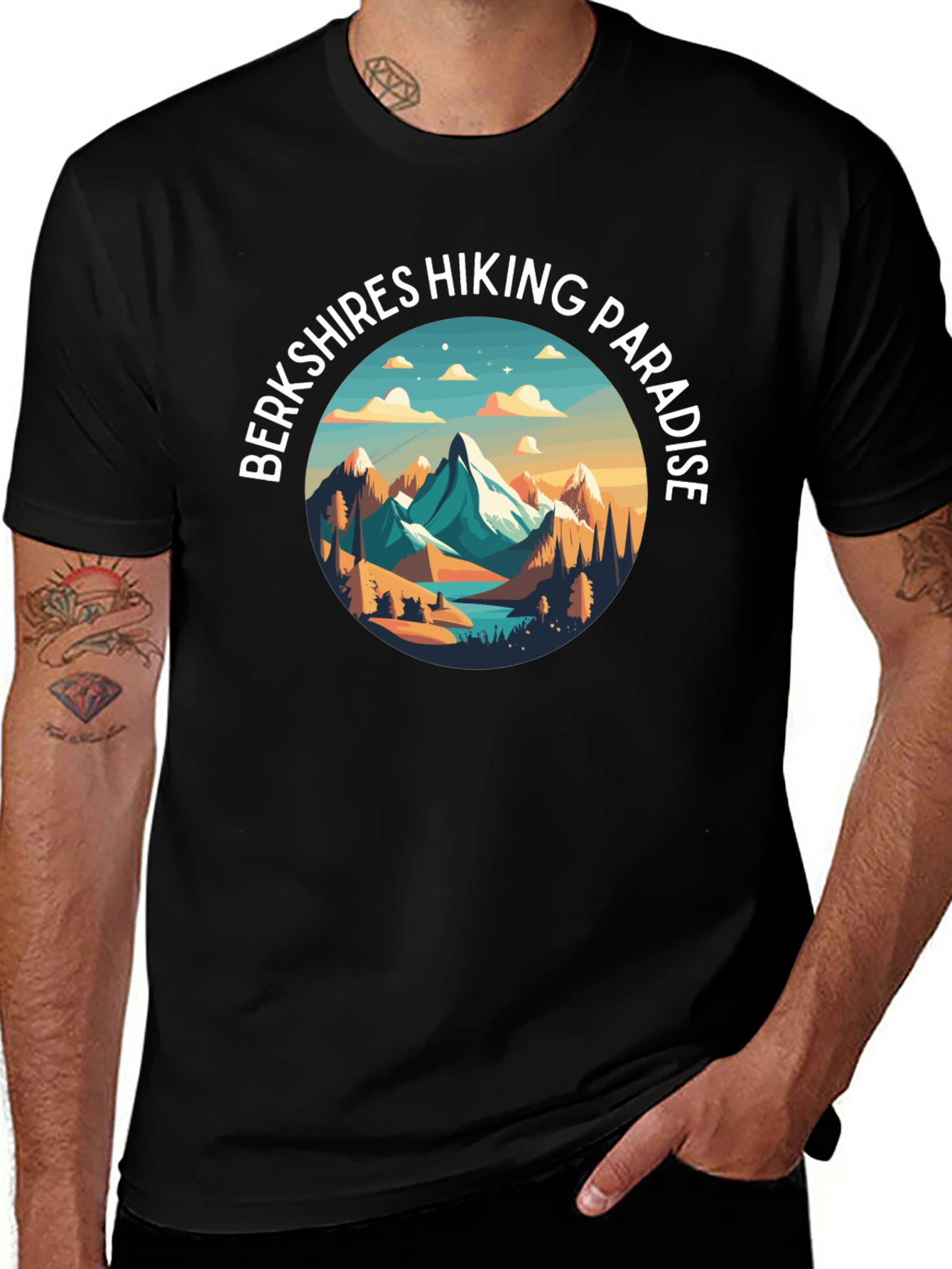 Camiseta Negra Berkshires Hiking Paradise