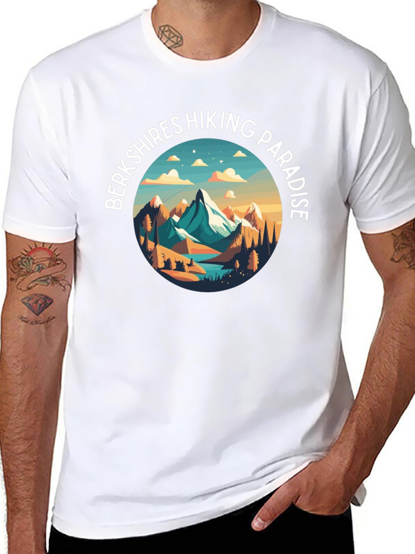 Camiseta Negra Berkshires Hiking Paradise