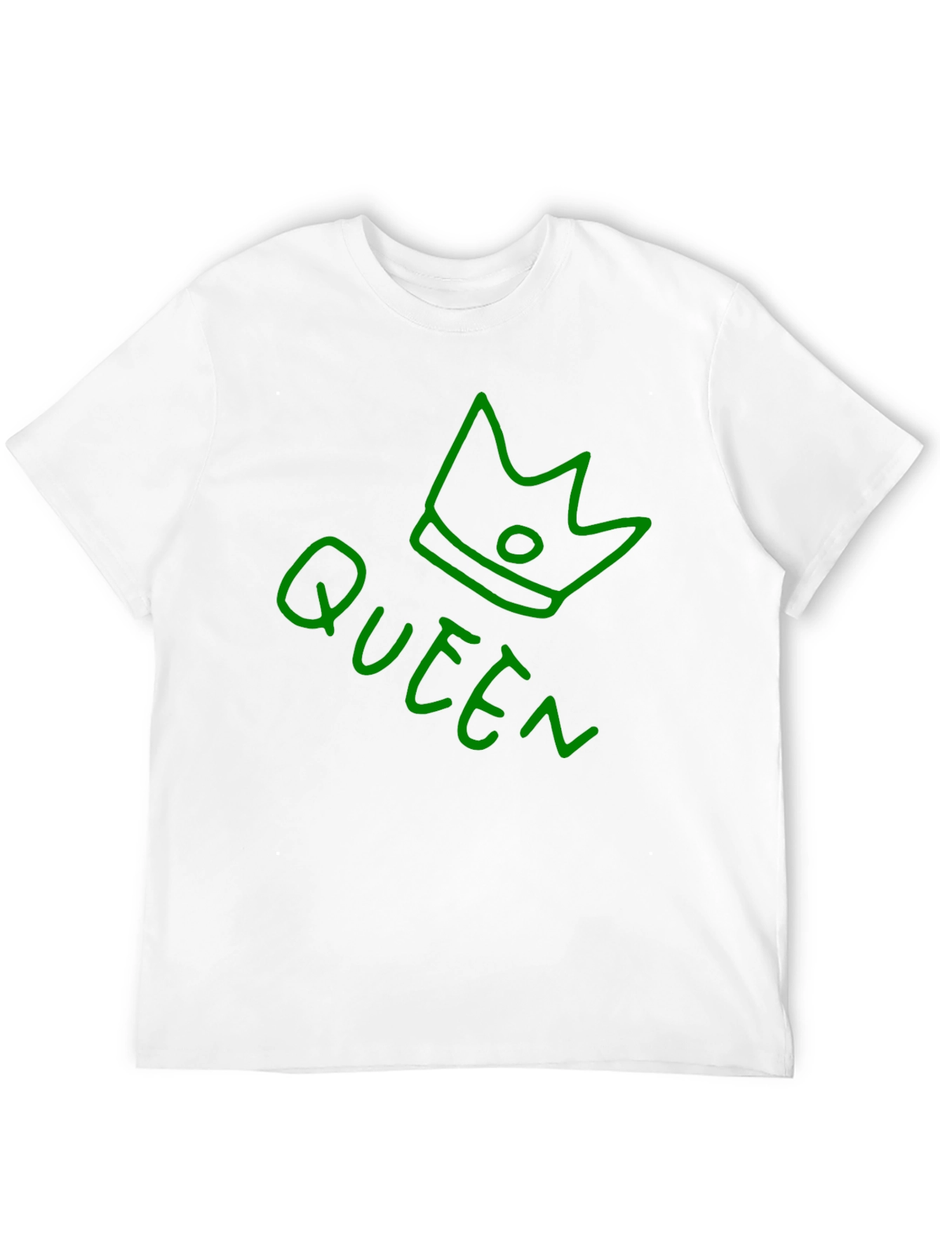 Camiseta Negra Queen con Corona Verde
