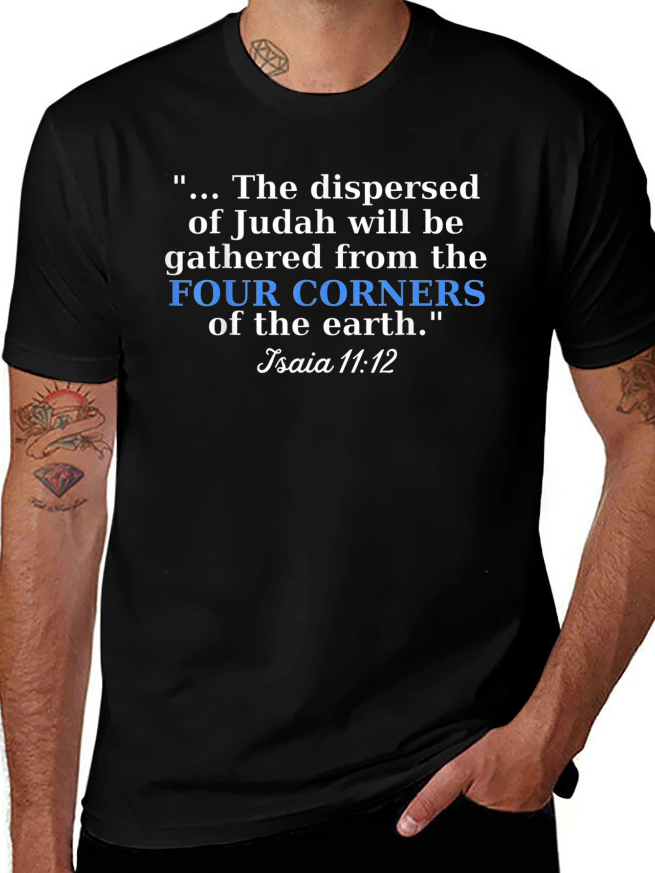 Camiseta Negra: Judá y los Cuatro Rincones