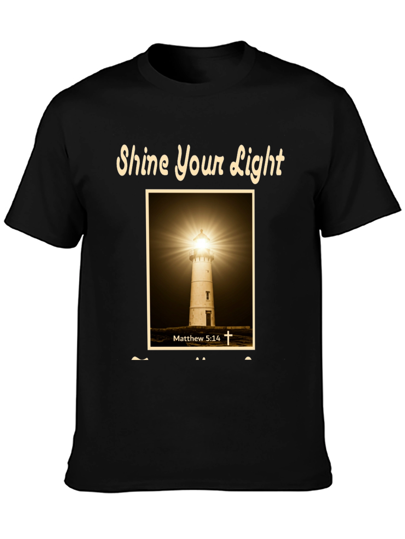 Camiseta Cristiana Shine Your Light - Faro de Esperanza