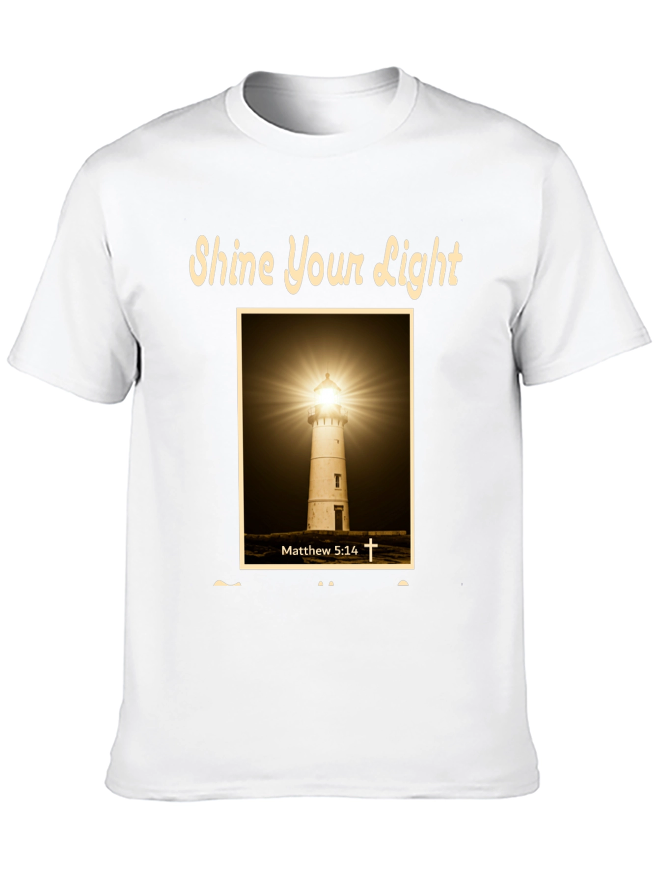 Camiseta Cristiana Shine Your Light - Faro de Esperanza