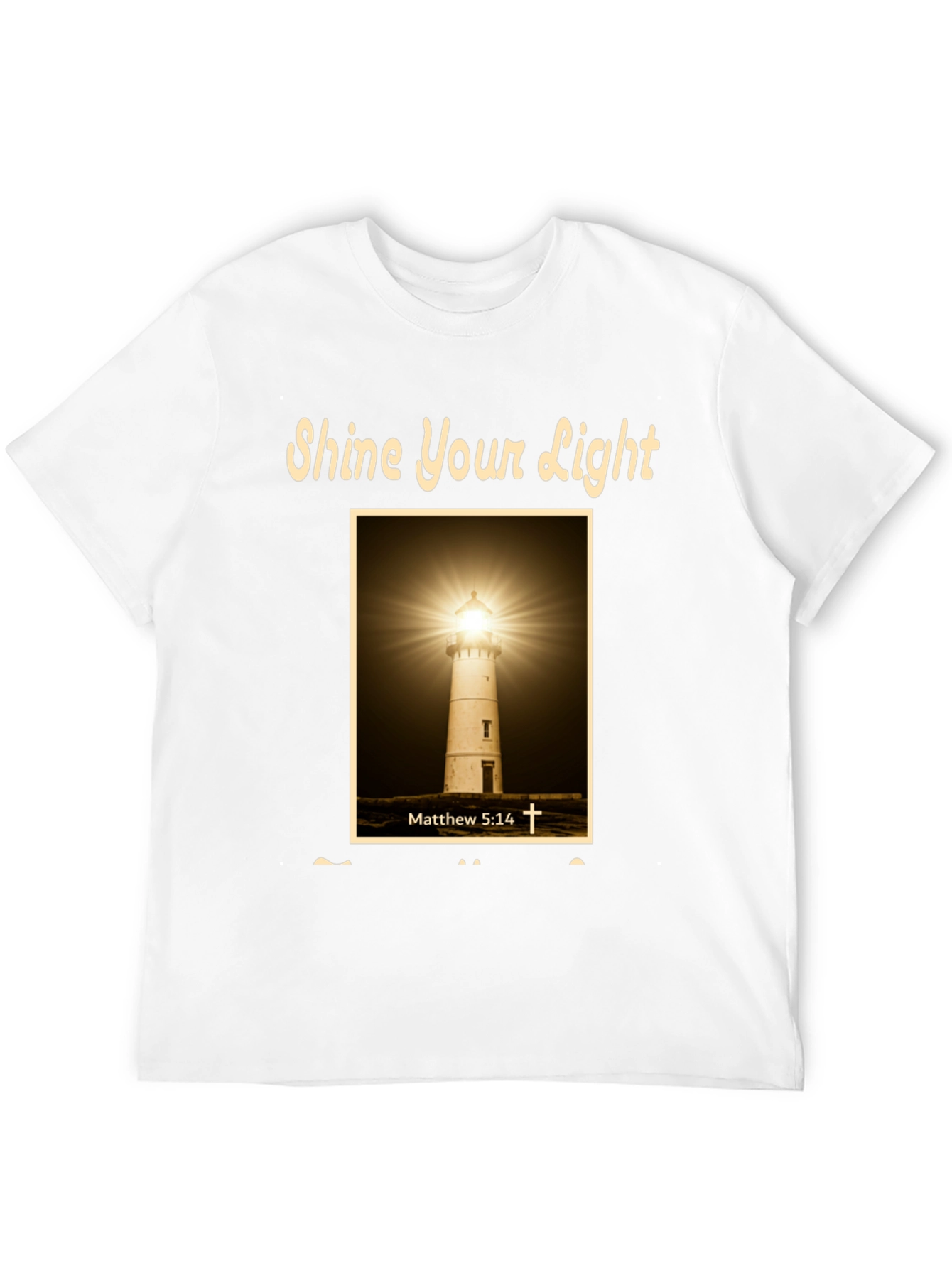 Camiseta Cristiana Shine Your Light - Faro de Esperanza