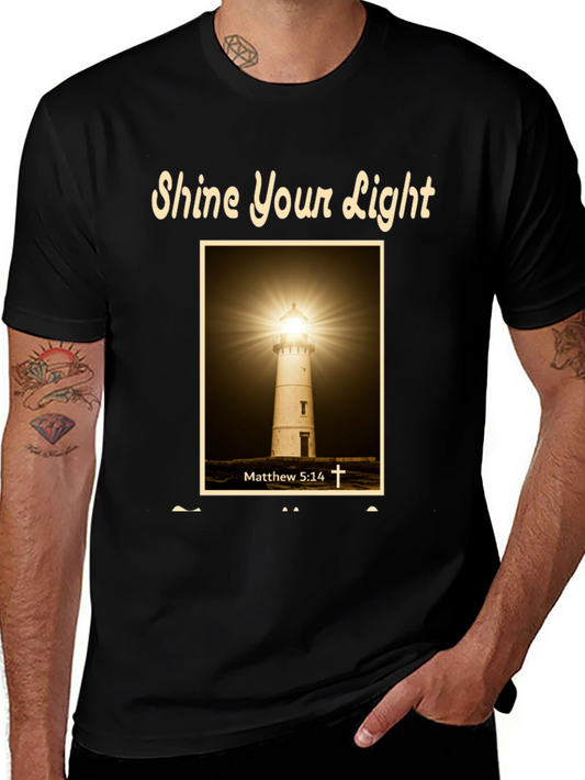Camiseta Cristiana Shine Your Light - Faro de Esperanza
