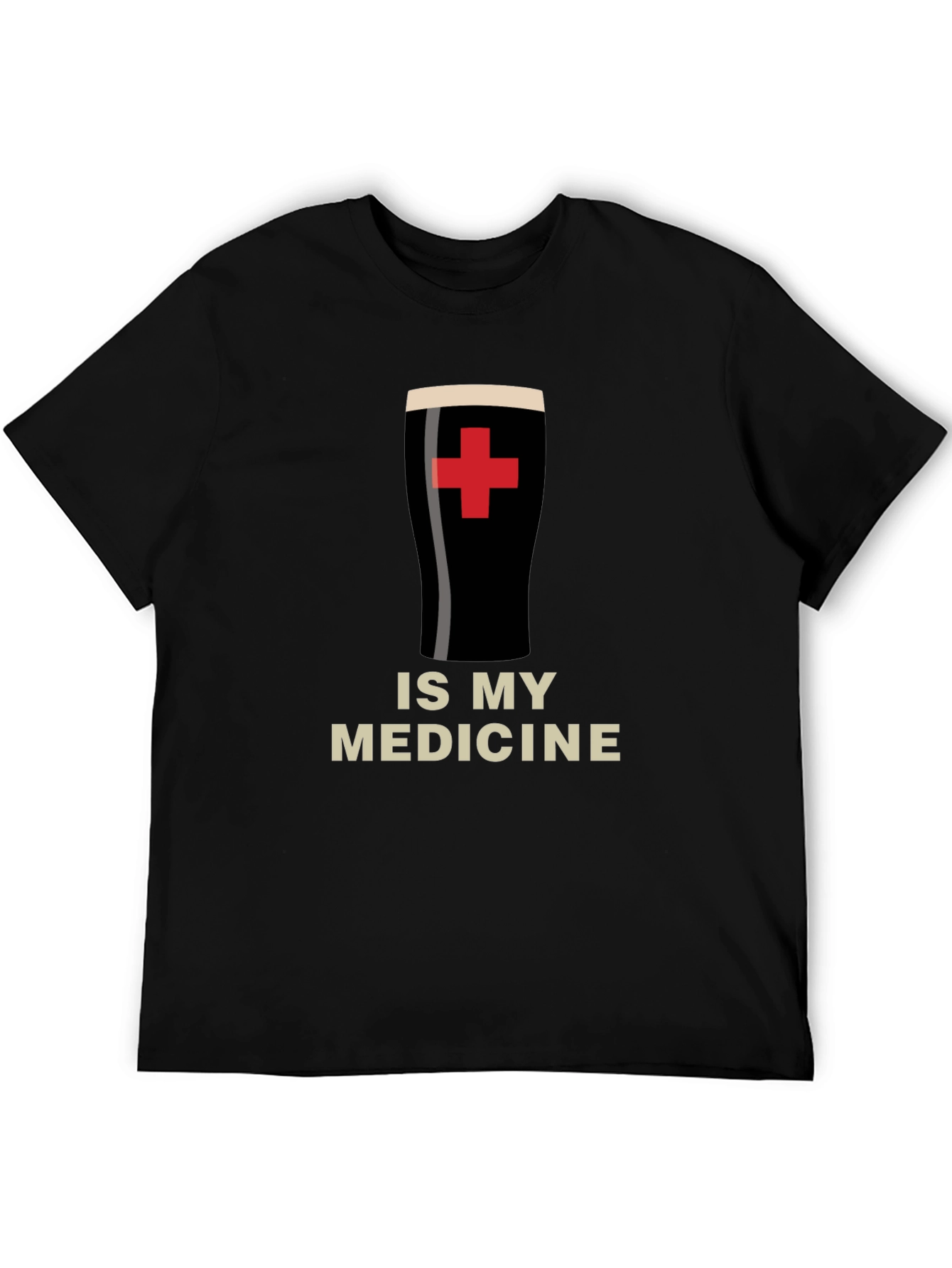 Camiseta Negra La Cerveza es mi Medicina