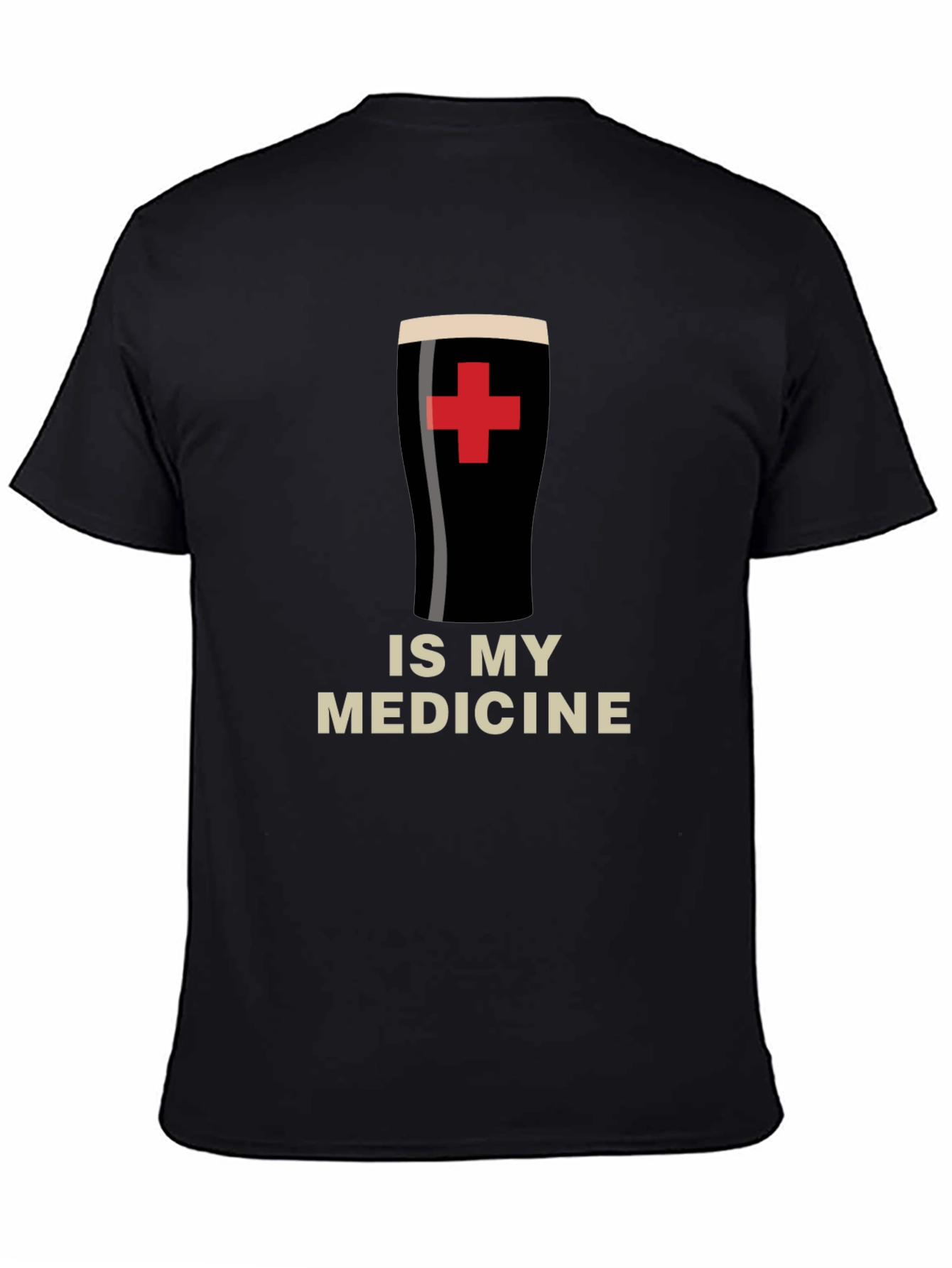 Camiseta Negra La Cerveza es mi Medicina