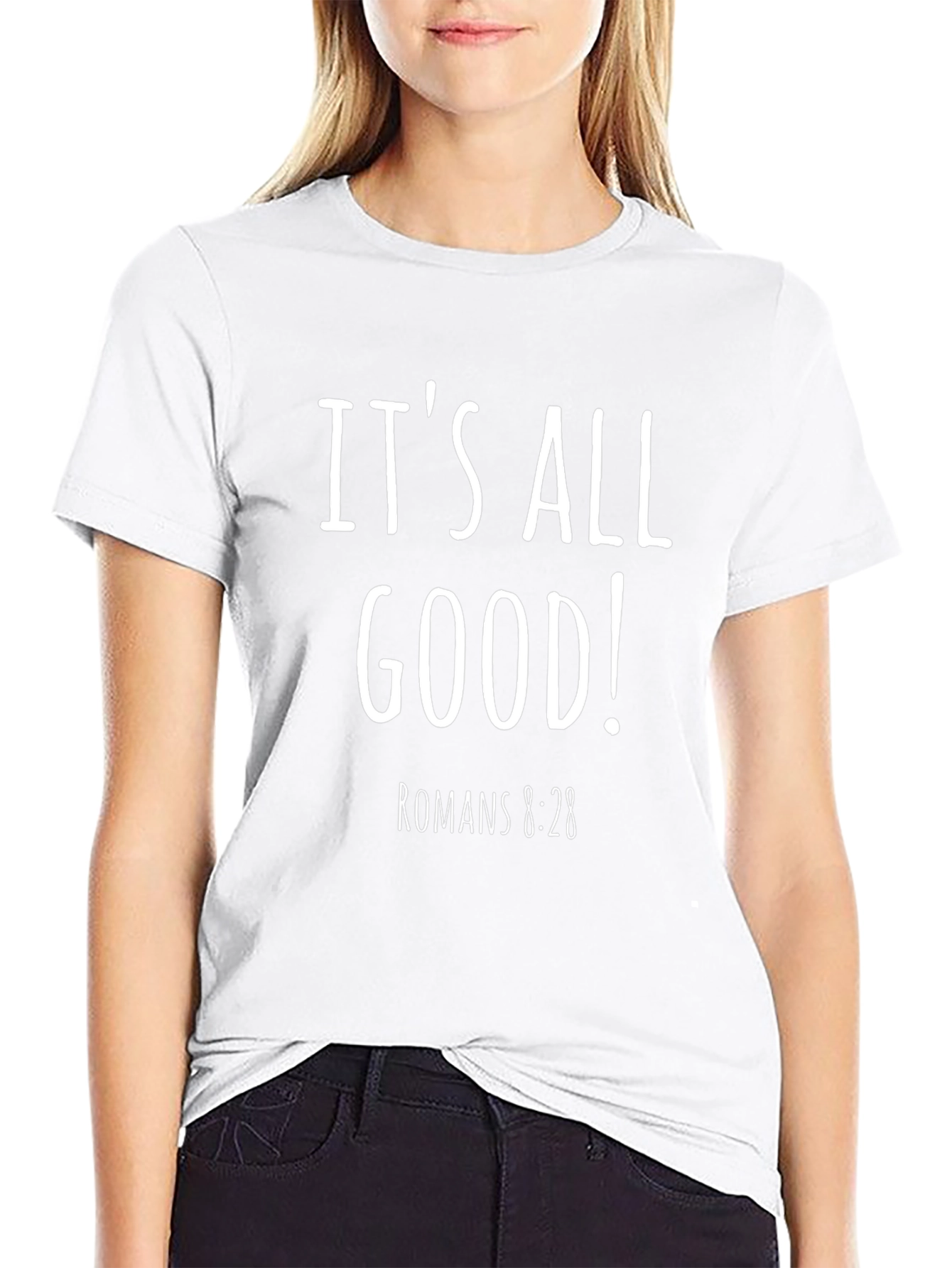 Camiseta Negra Its All Good! Romans 8:28