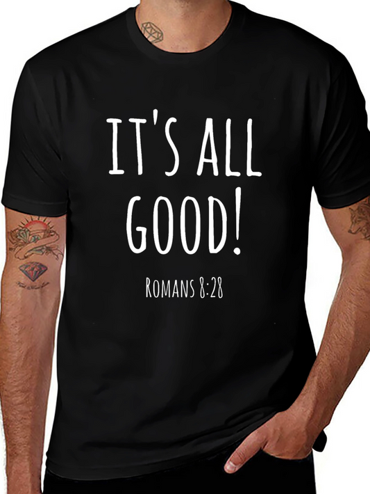 Camiseta Negra Its All Good! Romans 8:28