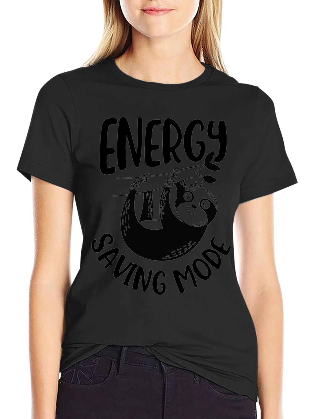 Camiseta Negra: Modo Ahorro de Energía Perezoso
