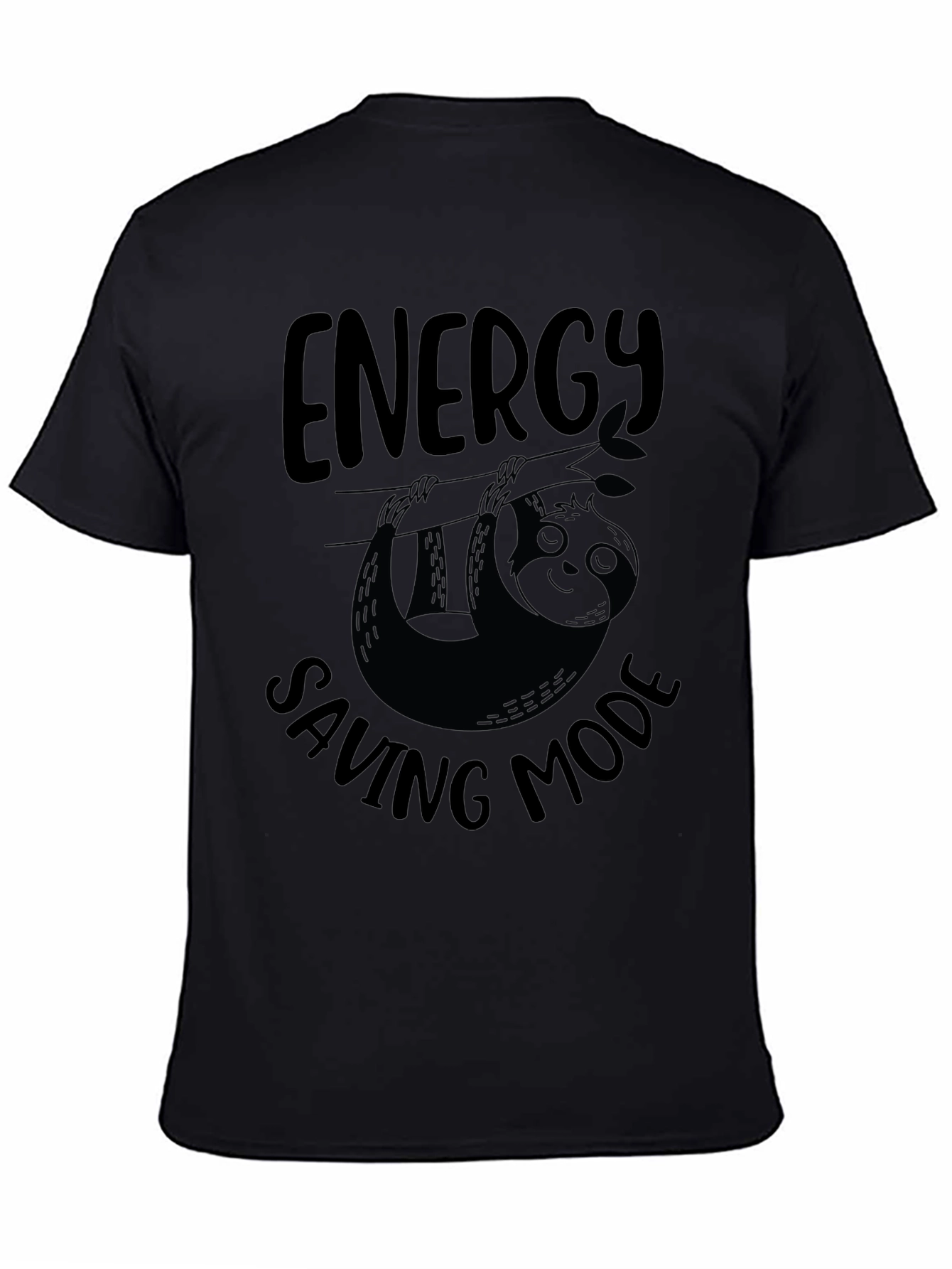 Camiseta Negra: Modo Ahorro de Energía Perezoso
