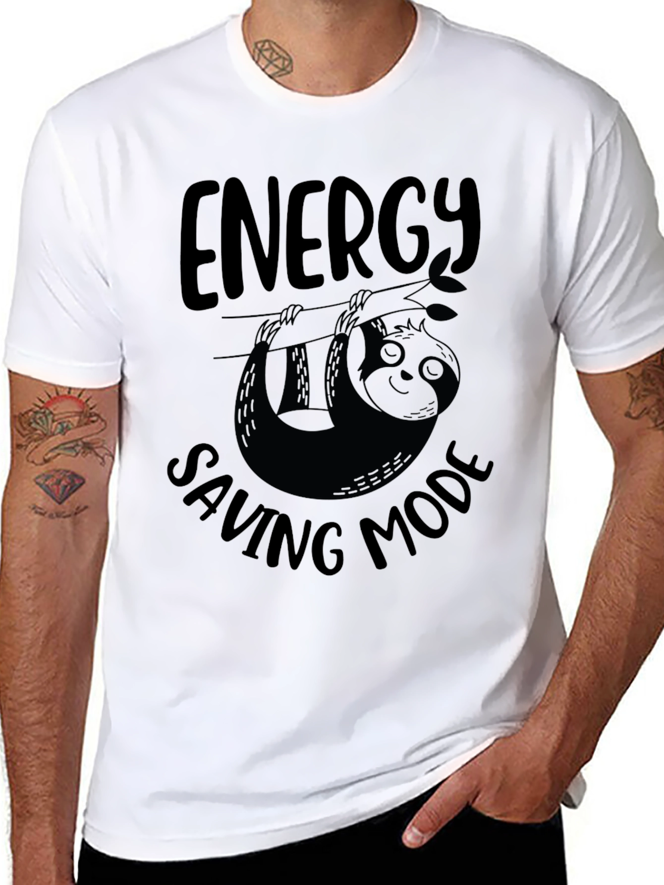 Camiseta Negra: Modo Ahorro de Energía Perezoso