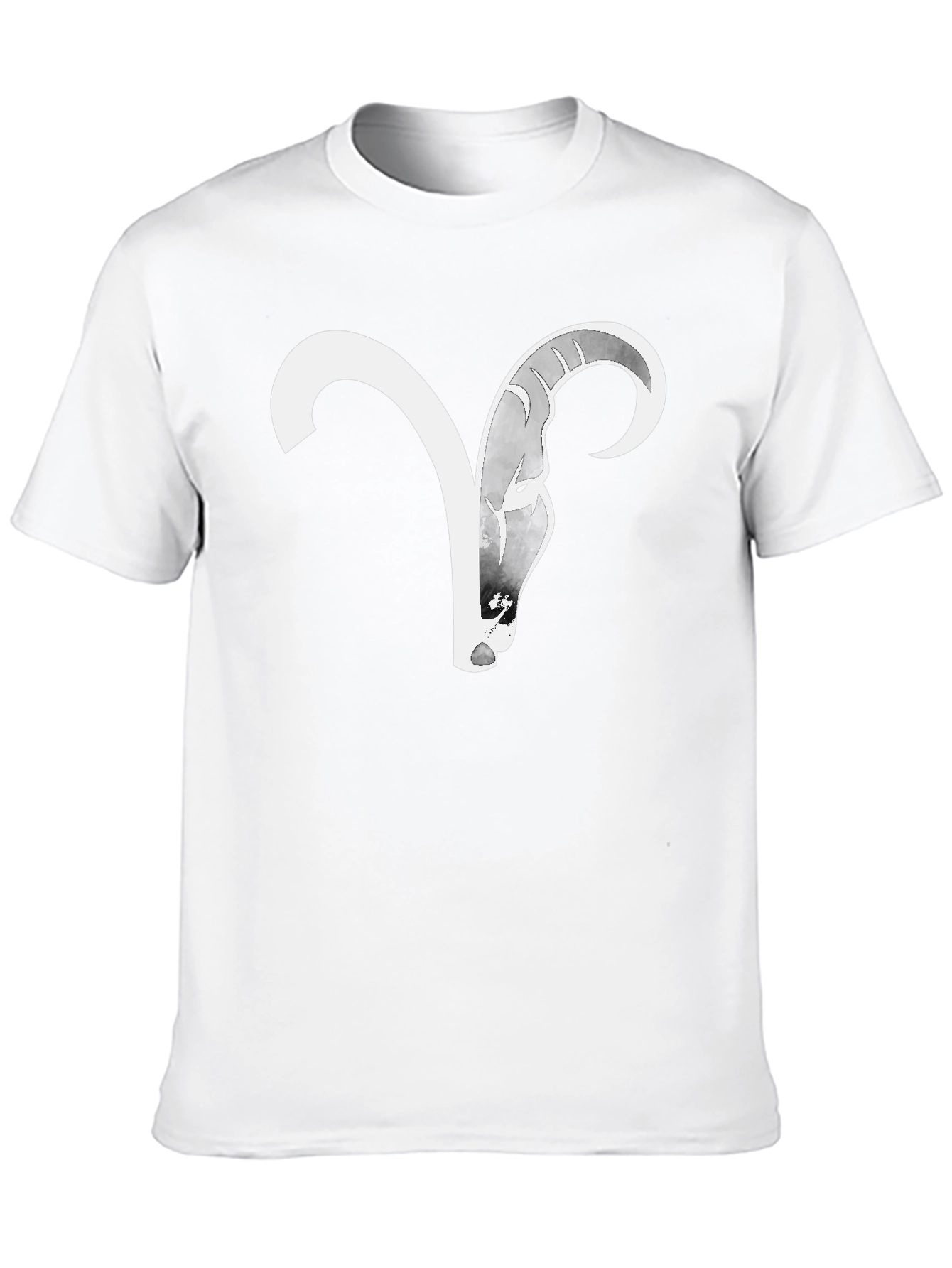 Camiseta Negra Aries Zodiaco Diseño Moderno