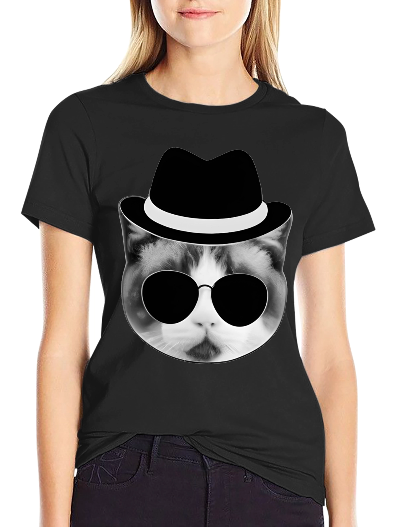 Camiseta Hombre Gato Gangster