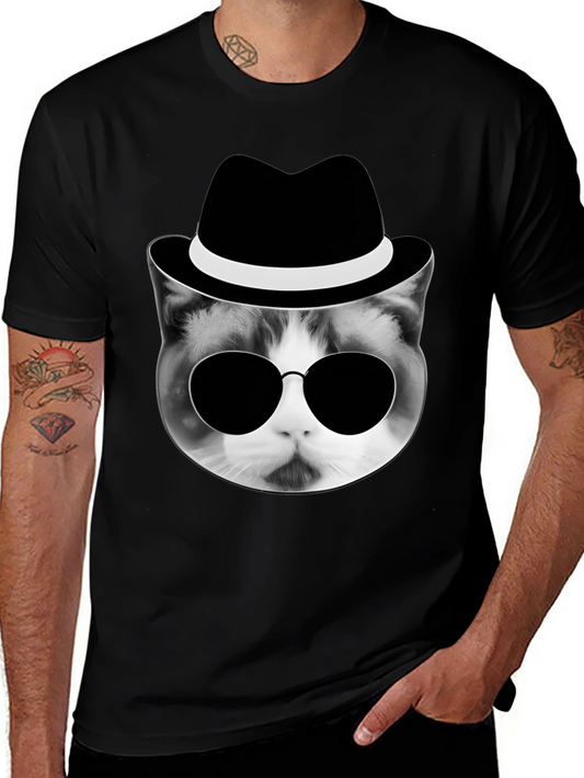 Camiseta Hombre Gato Gangster