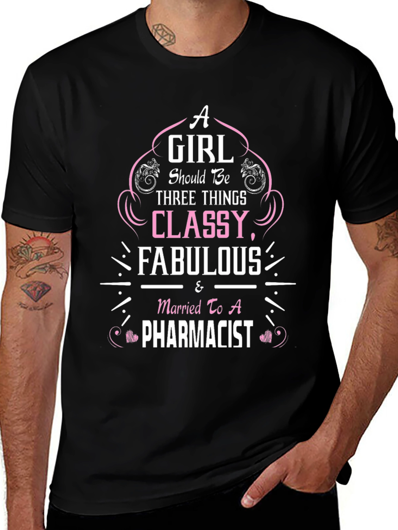 Camiseta Negra Mujer de Farmacéutico: Elegante y Fabulosa