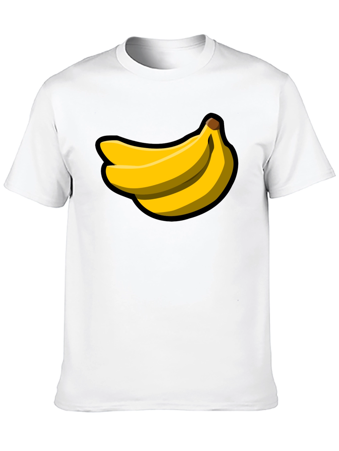 Camiseta Negra con Diseño de Plátanos Amarillos