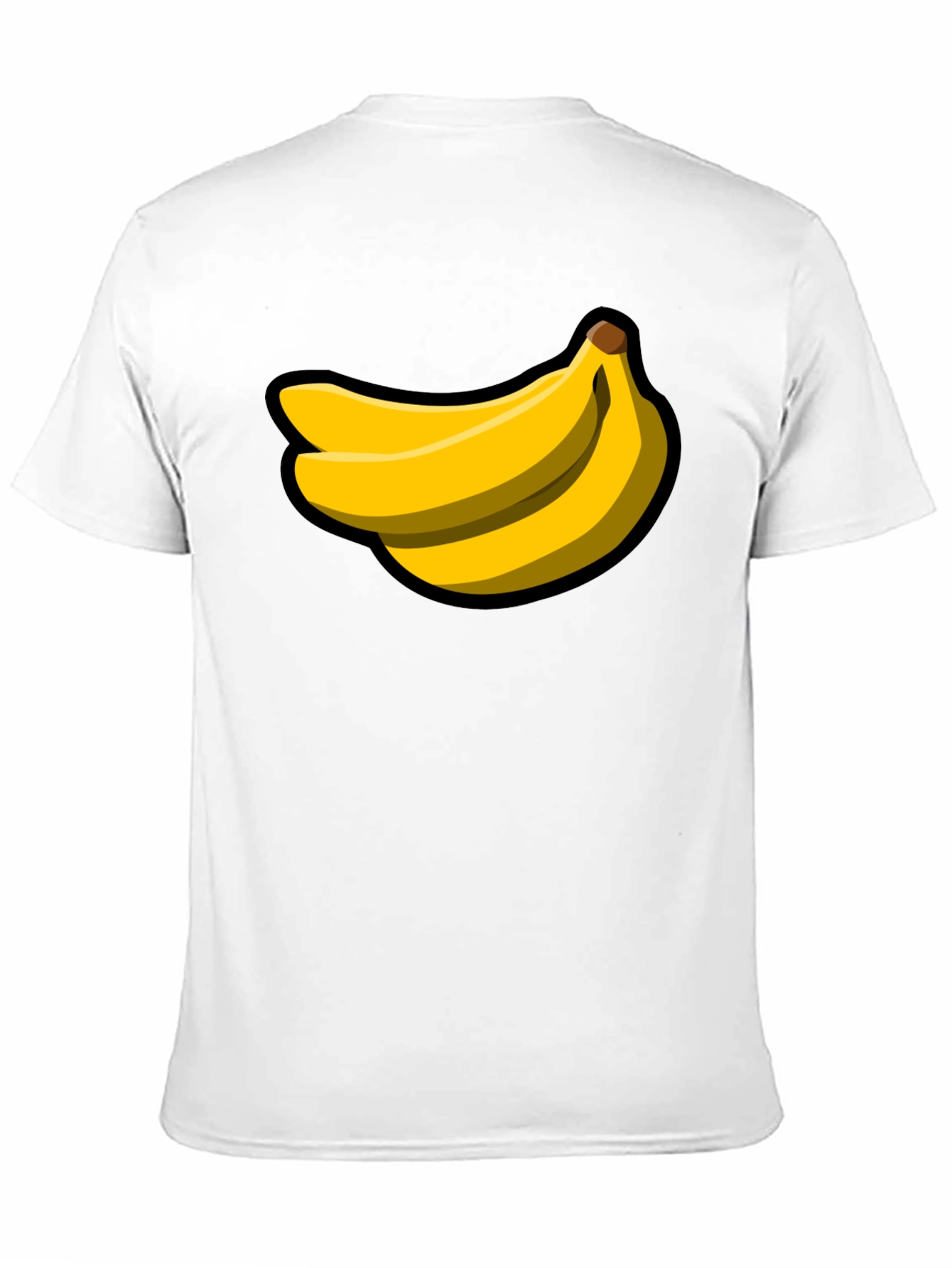 Camiseta Negra con Diseño de Plátanos Amarillos